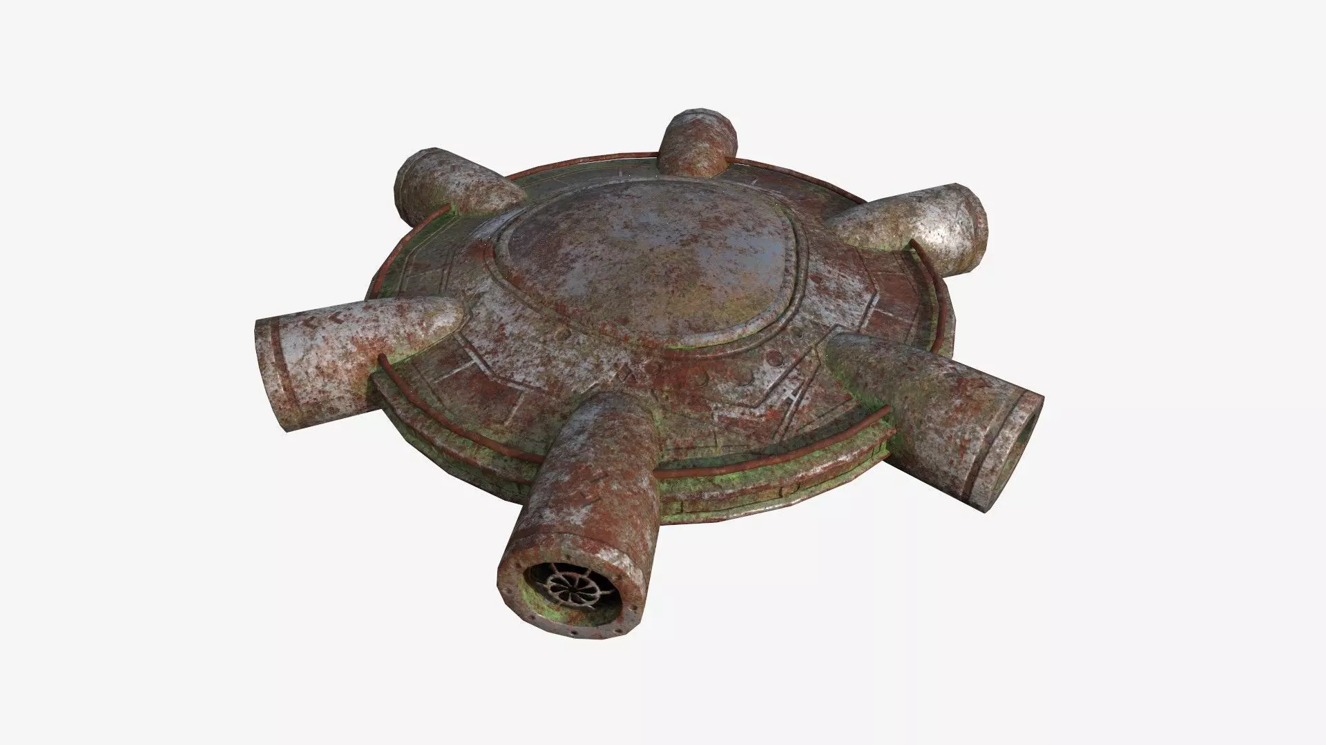 Alien Spaceship UFO J11 Abandoned - Sci Fi Spacecraft Design Low-poly 3D model