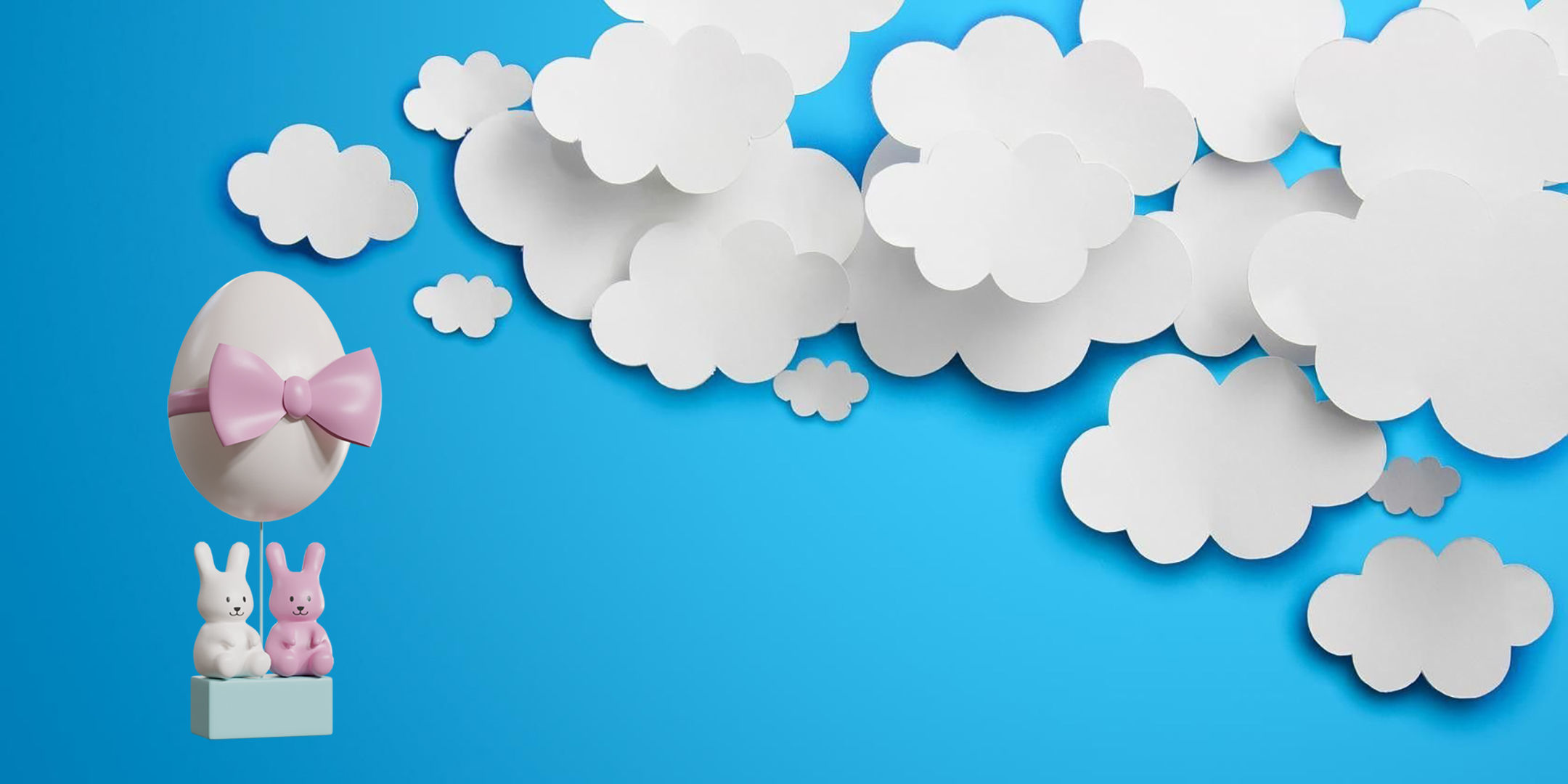 Easter Egg Balloon with Bunnies 3D model_9