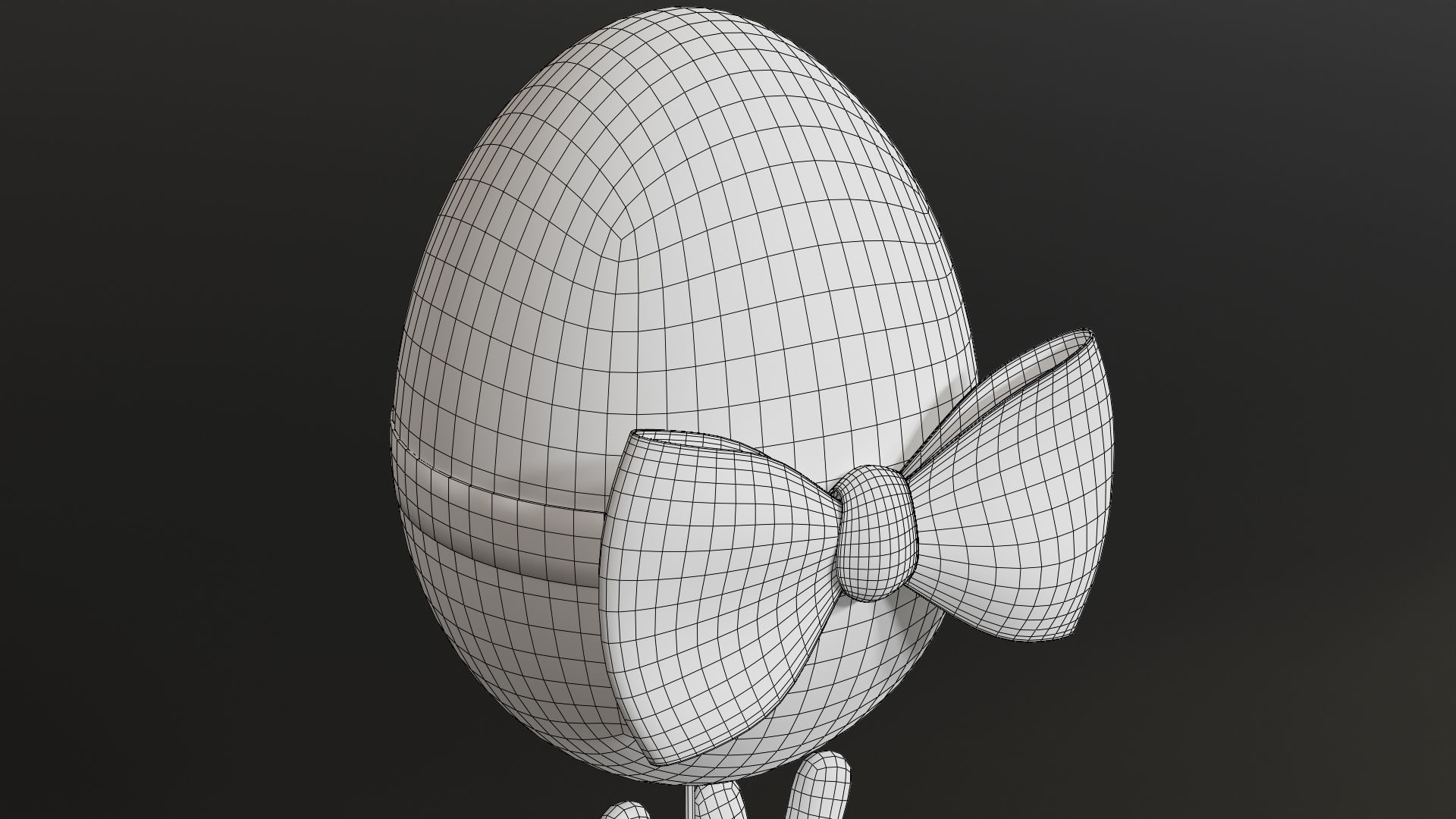 Easter Egg Balloon with Bunnies 3D model_10
