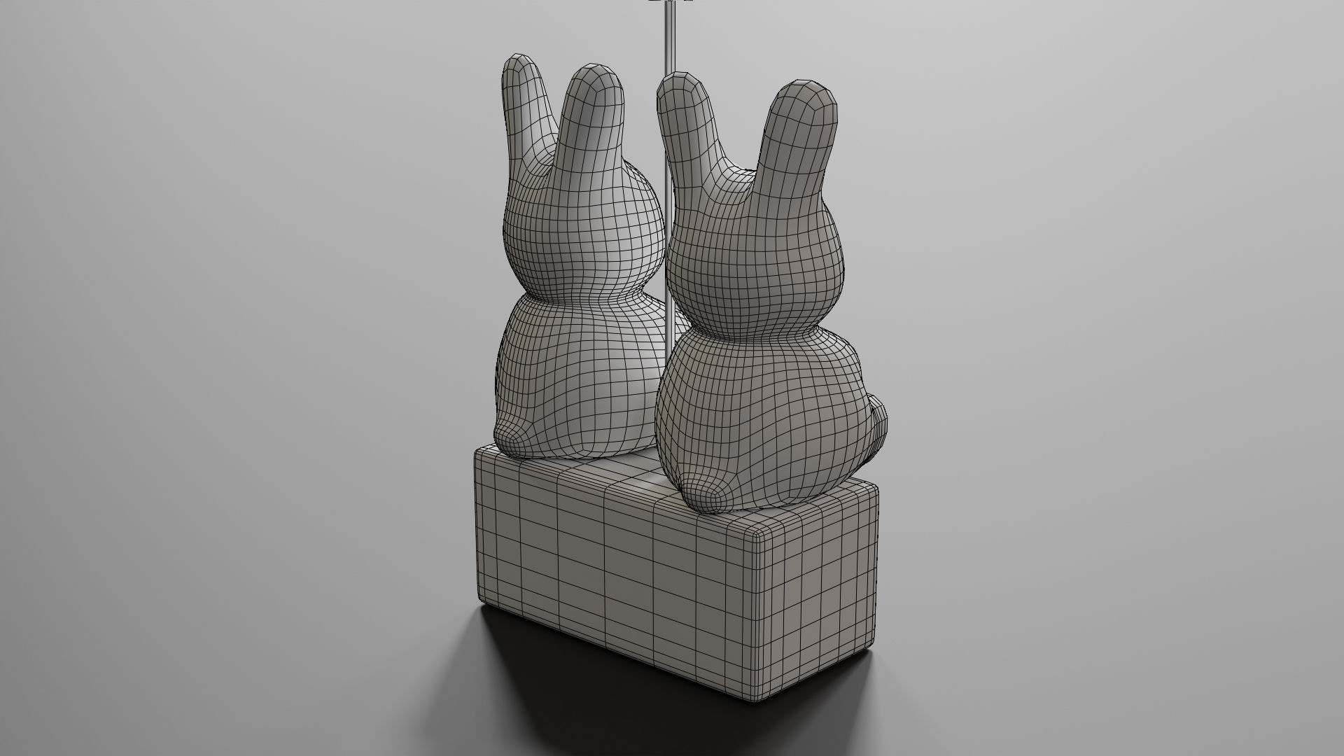 Easter Egg Balloon with Bunnies 3D model_12