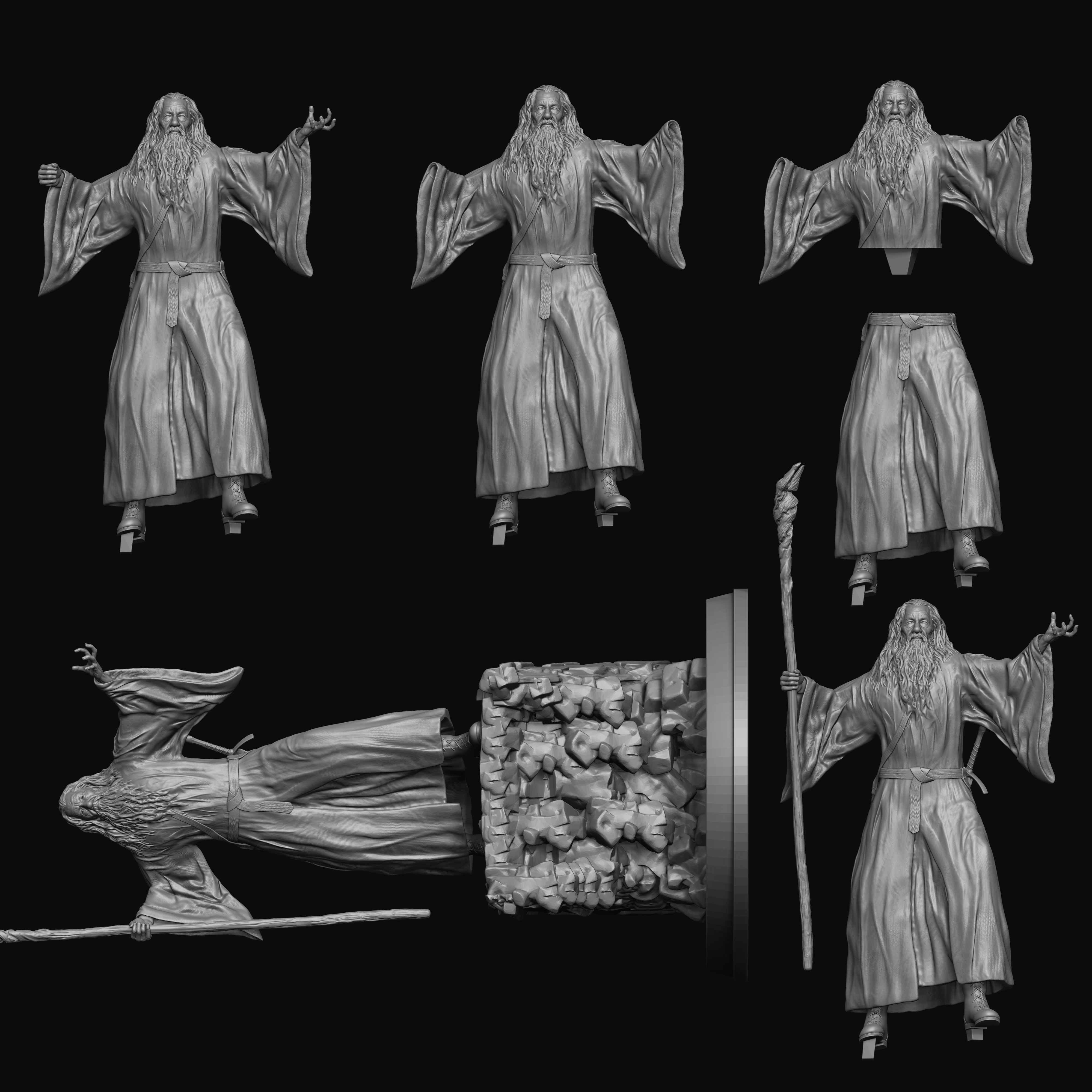 Gandalf The Grey 3D print model_3