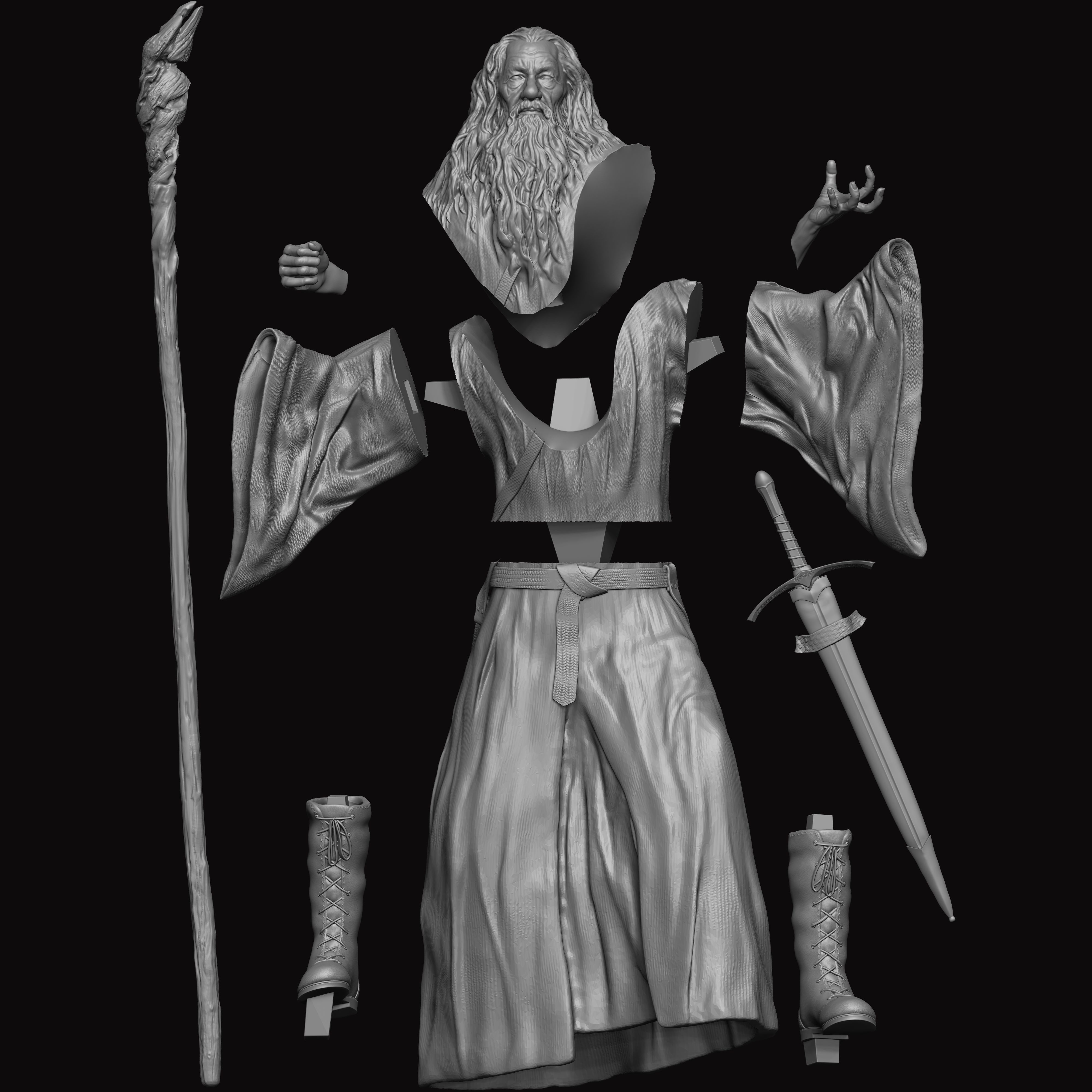 Gandalf The Grey 3D print model_4