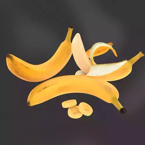 Banana set 3D model
