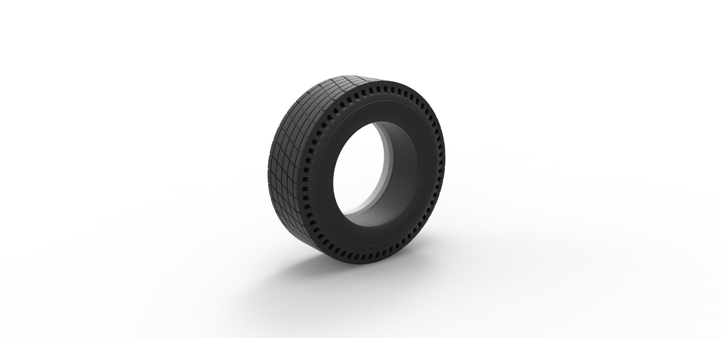 Whitewall rear tire of vintage dragster Version 7 Scale 1 to 25 3D print model_7