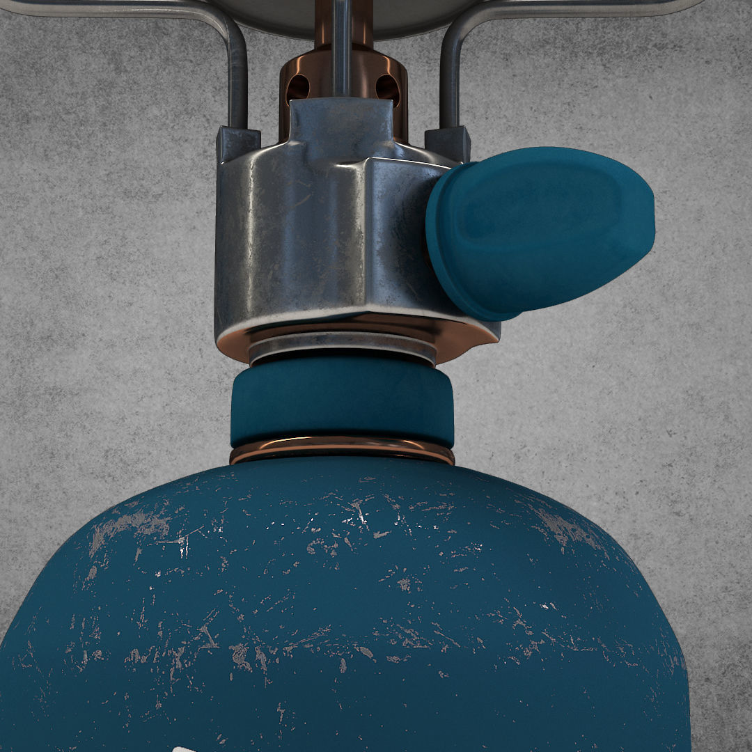 camping stove Low-poly 3D model_4