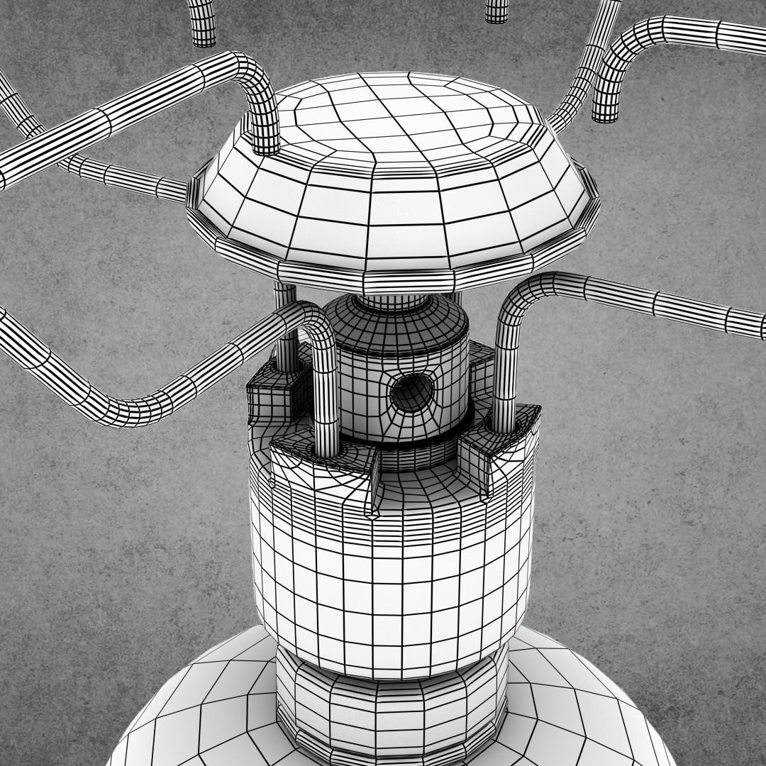 camping stove Low-poly 3D model_13