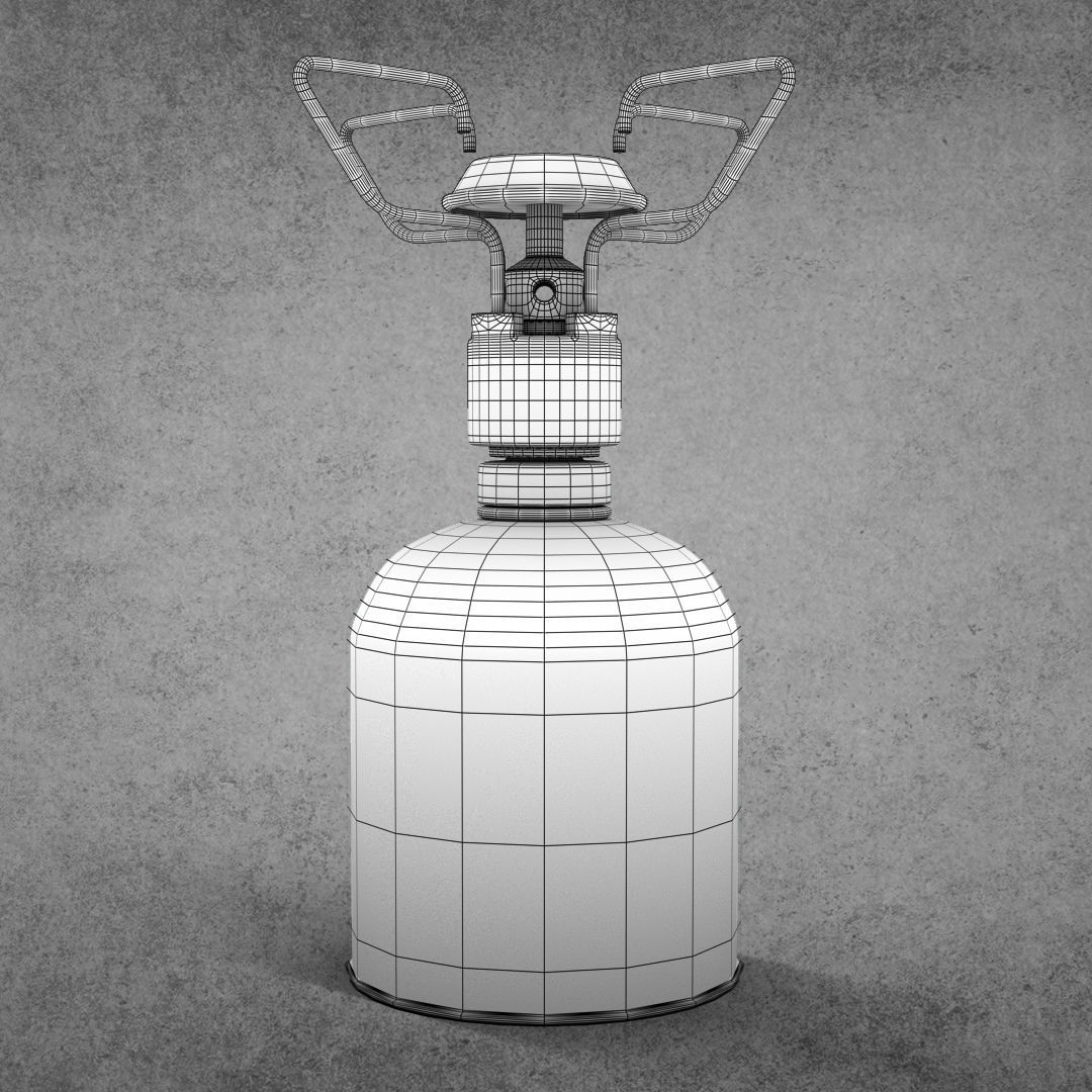 camping stove Low-poly 3D model_8