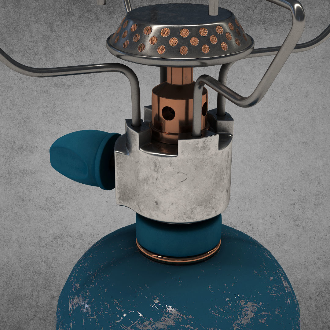 camping stove Low-poly 3D model_2