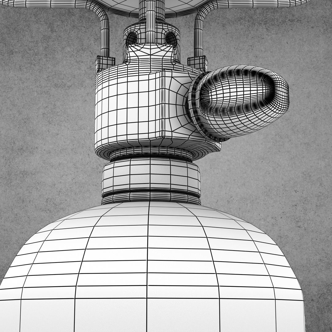 camping stove Low-poly 3D model_11