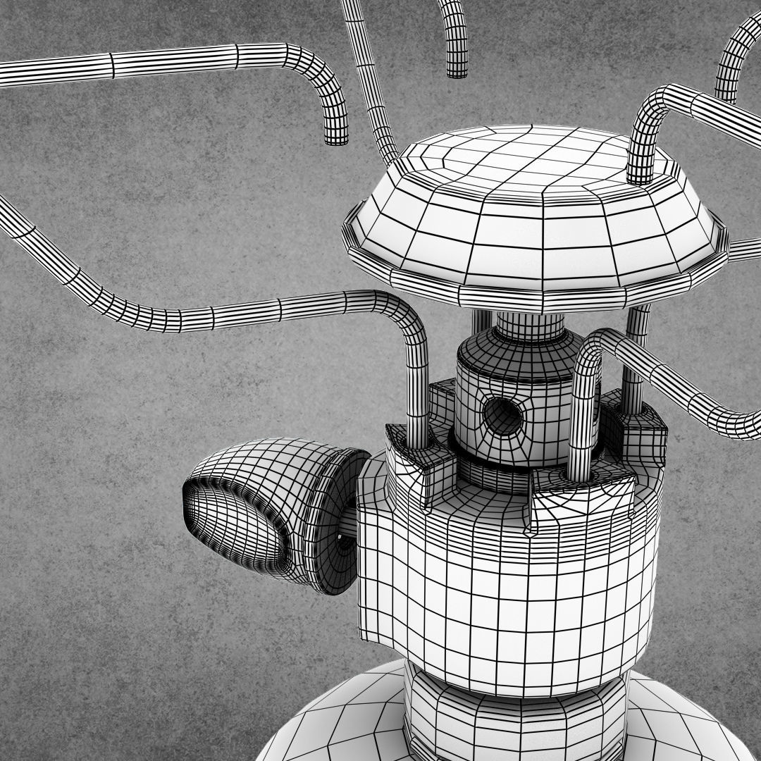 camping stove Low-poly 3D model_10