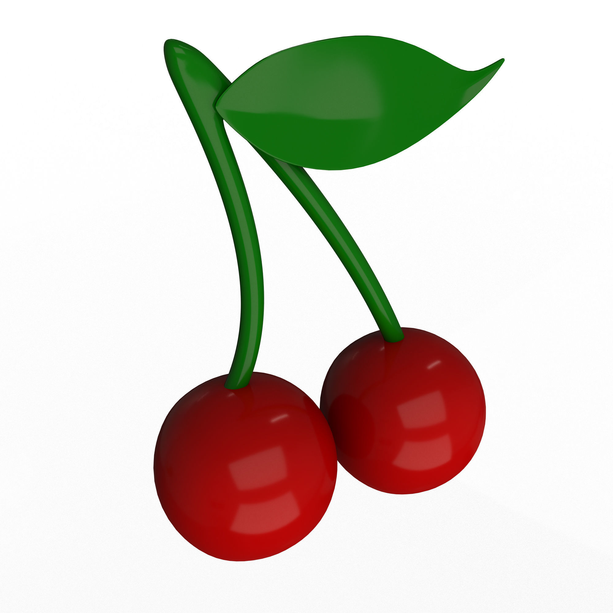 Cherry Emoji Low-poly 3D model_5