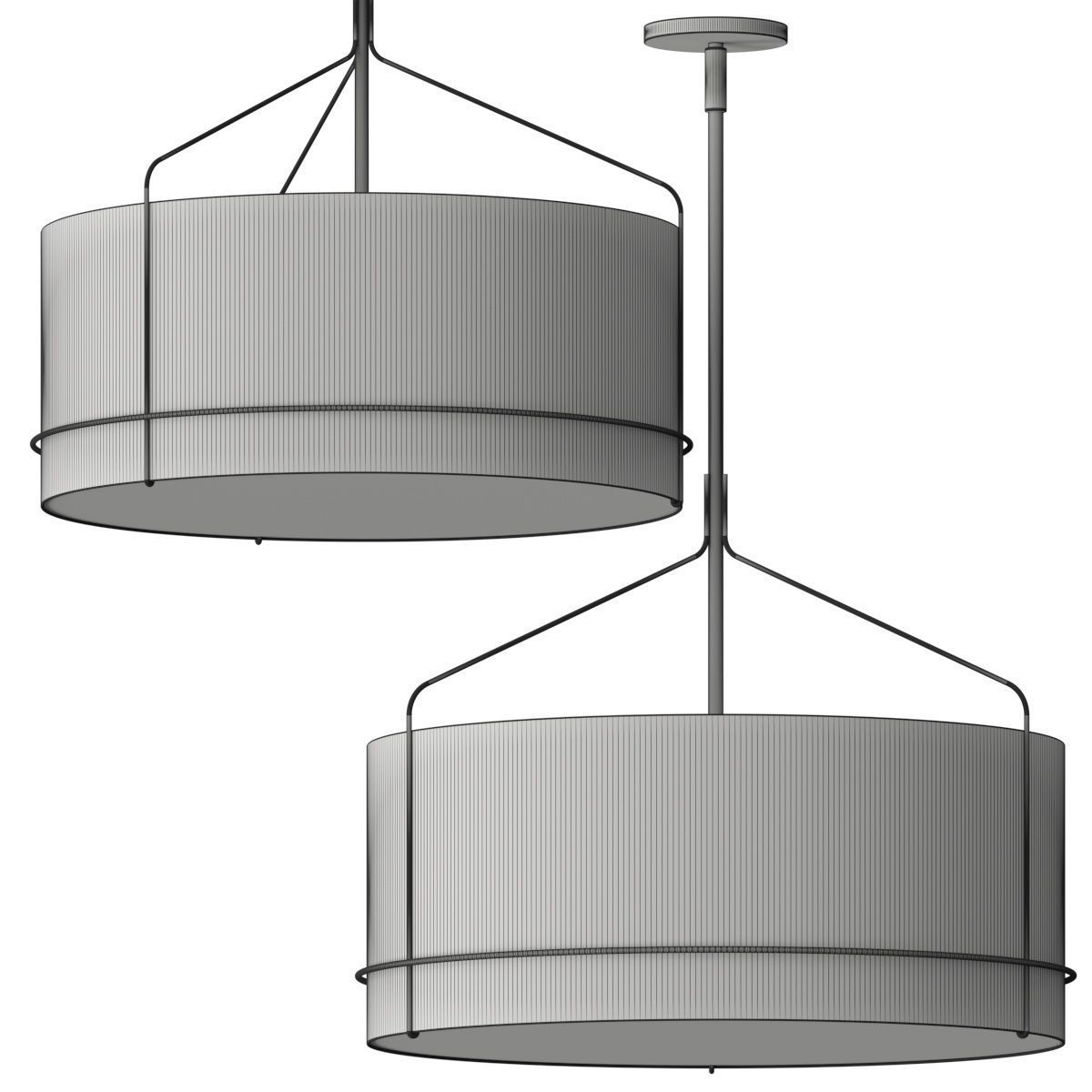 West Elm Shaw Sconce Pendant Lamp 3D model_2