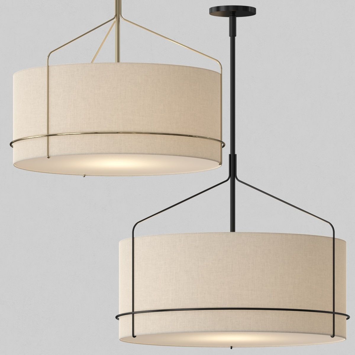 West Elm Shaw Sconce Pendant Lamp 3D model_1