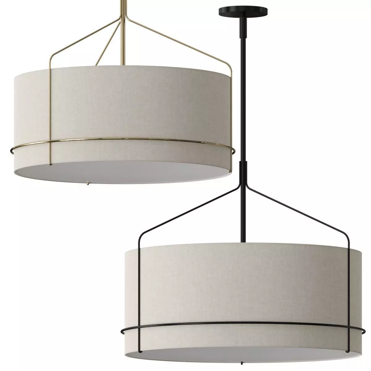 West Elm Shaw Sconce Pendant Lamp 3D model_0