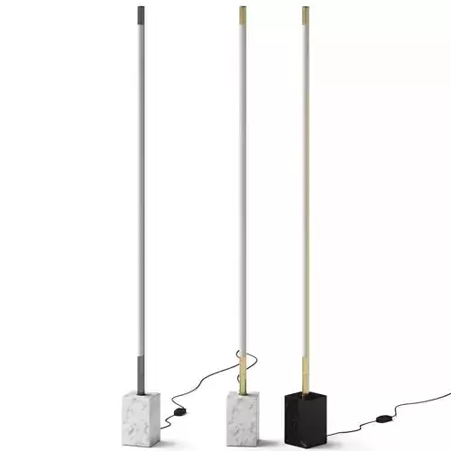 West Elm Modern LED Marble Floor Lamp 3D model