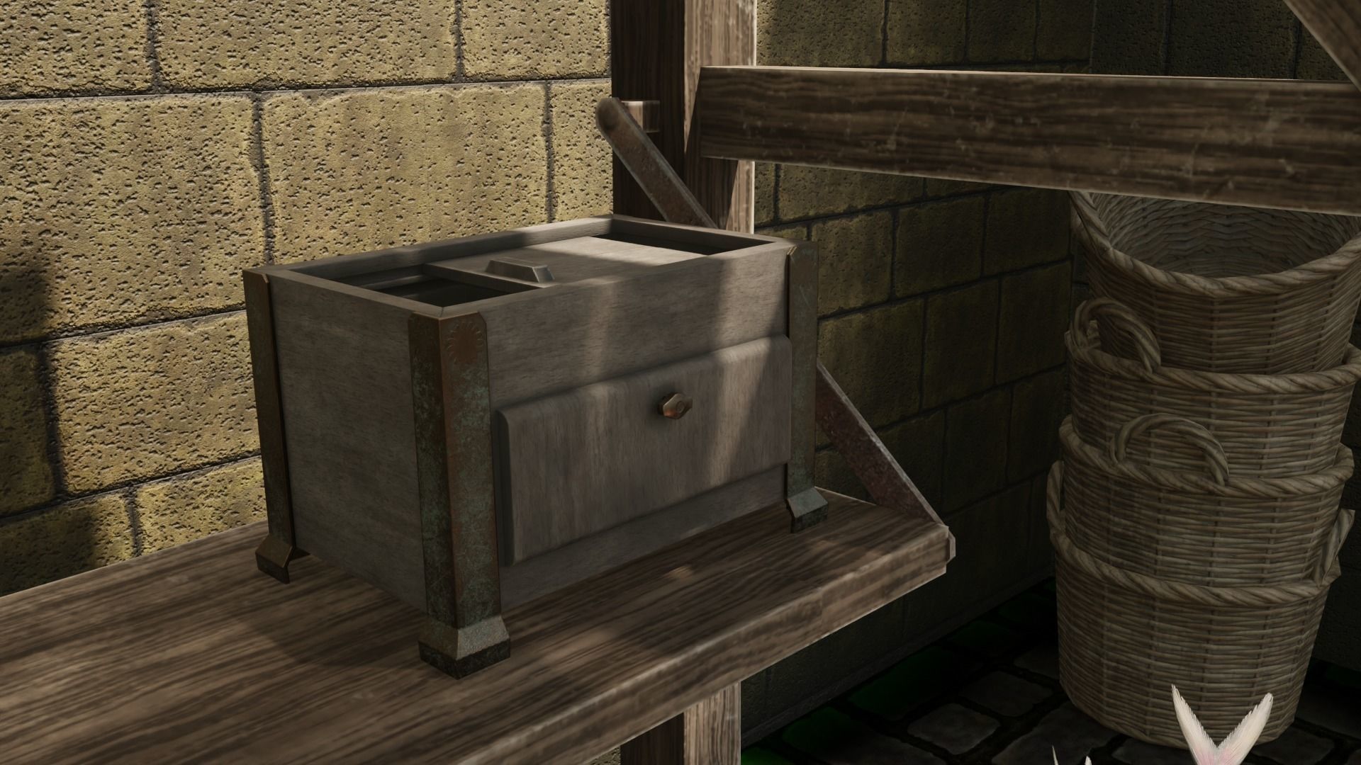 Medieval Fish Shop Low-poly 3D model_5