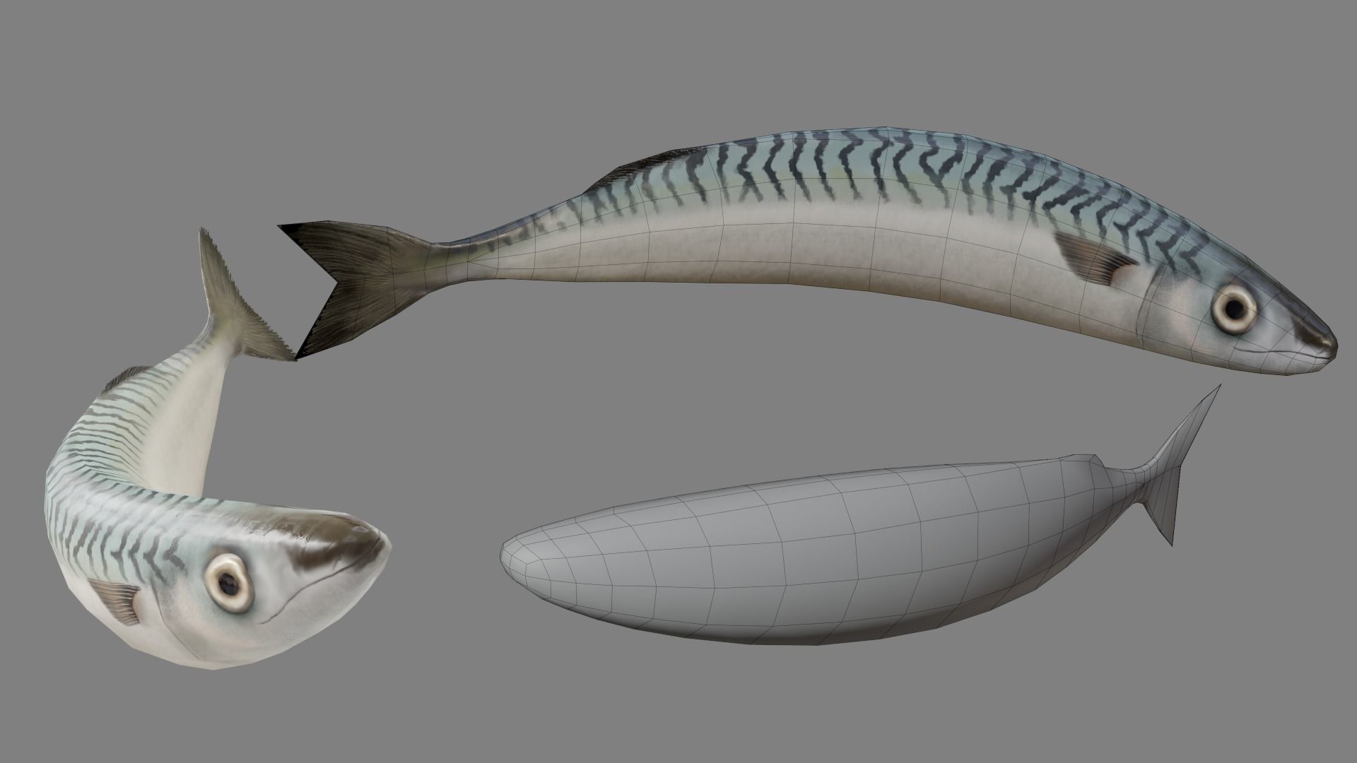 Medieval Fish Shop Low-poly 3D model_15