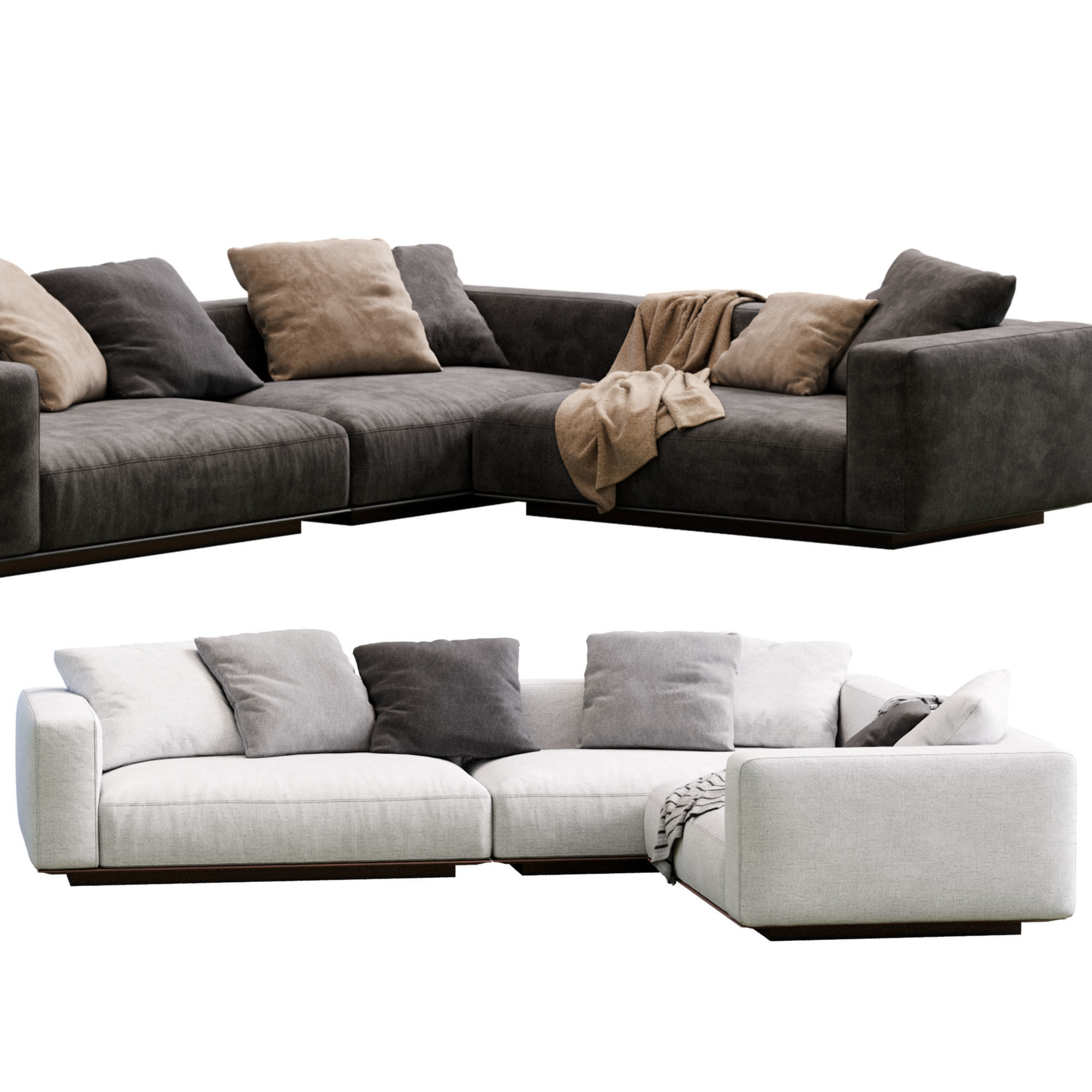 Sofa Grandemare By Flexform 3D model_11