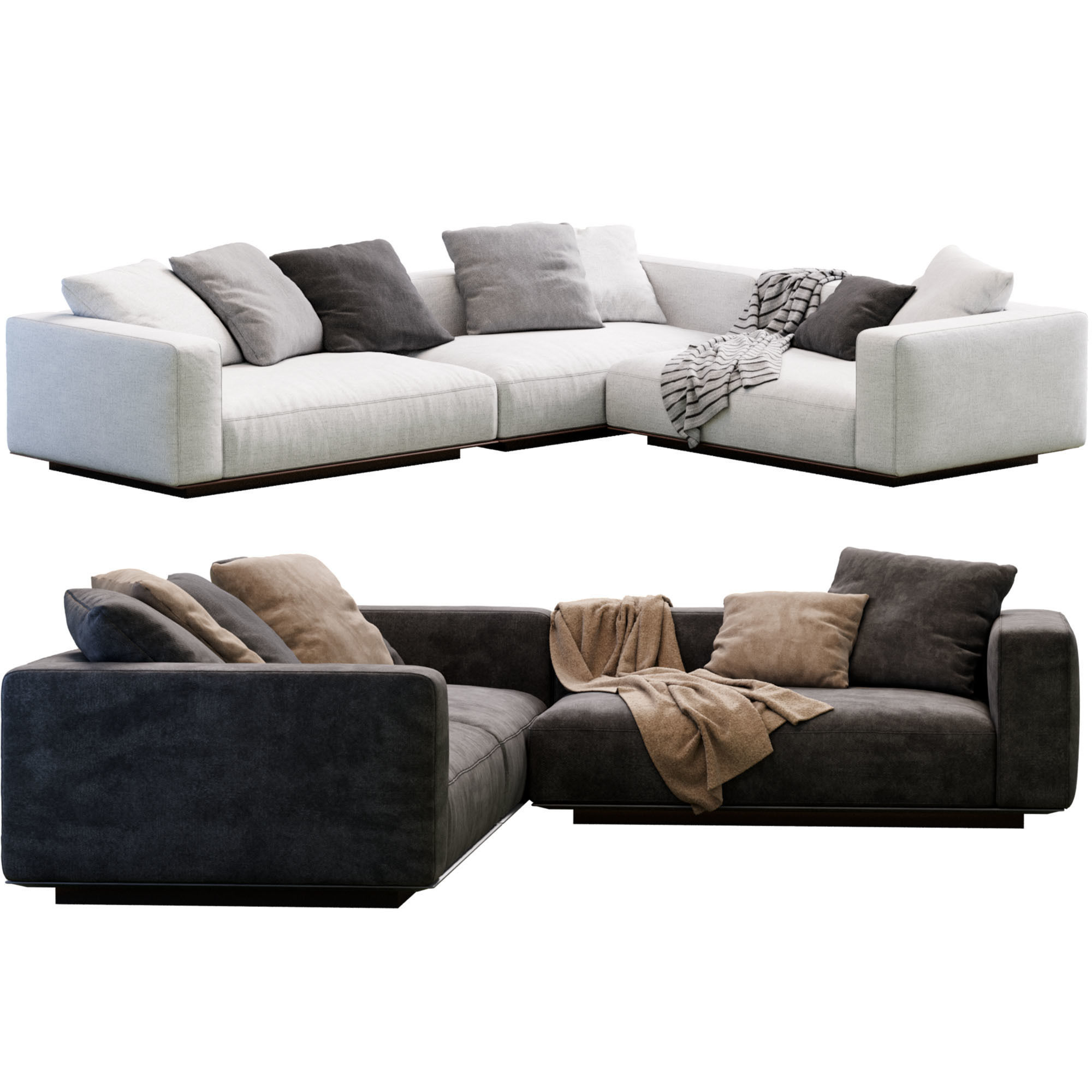 Sofa Grandemare By Flexform 3D model_9
