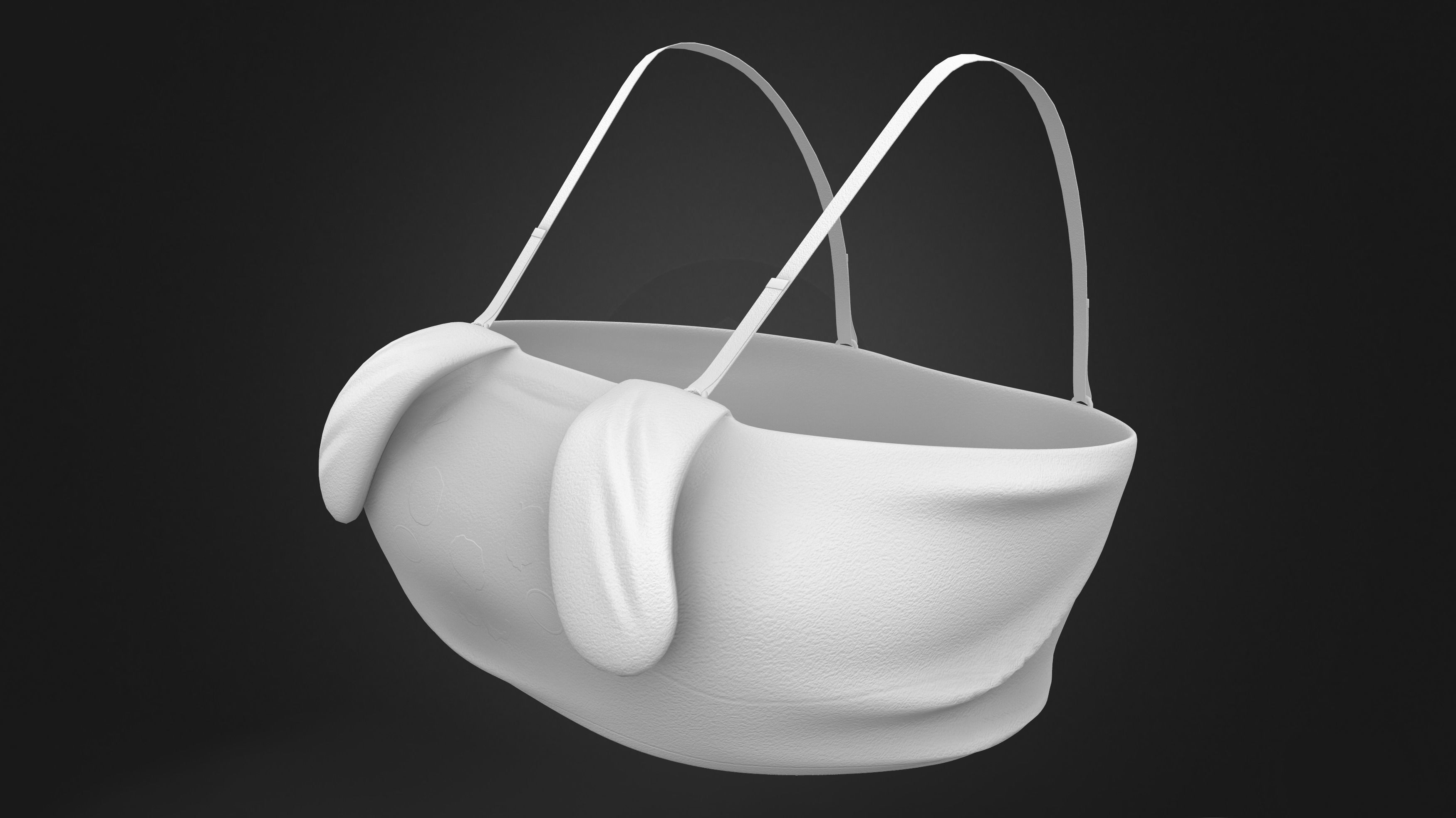 Plush Bralet Top Low-poly 3D model_7