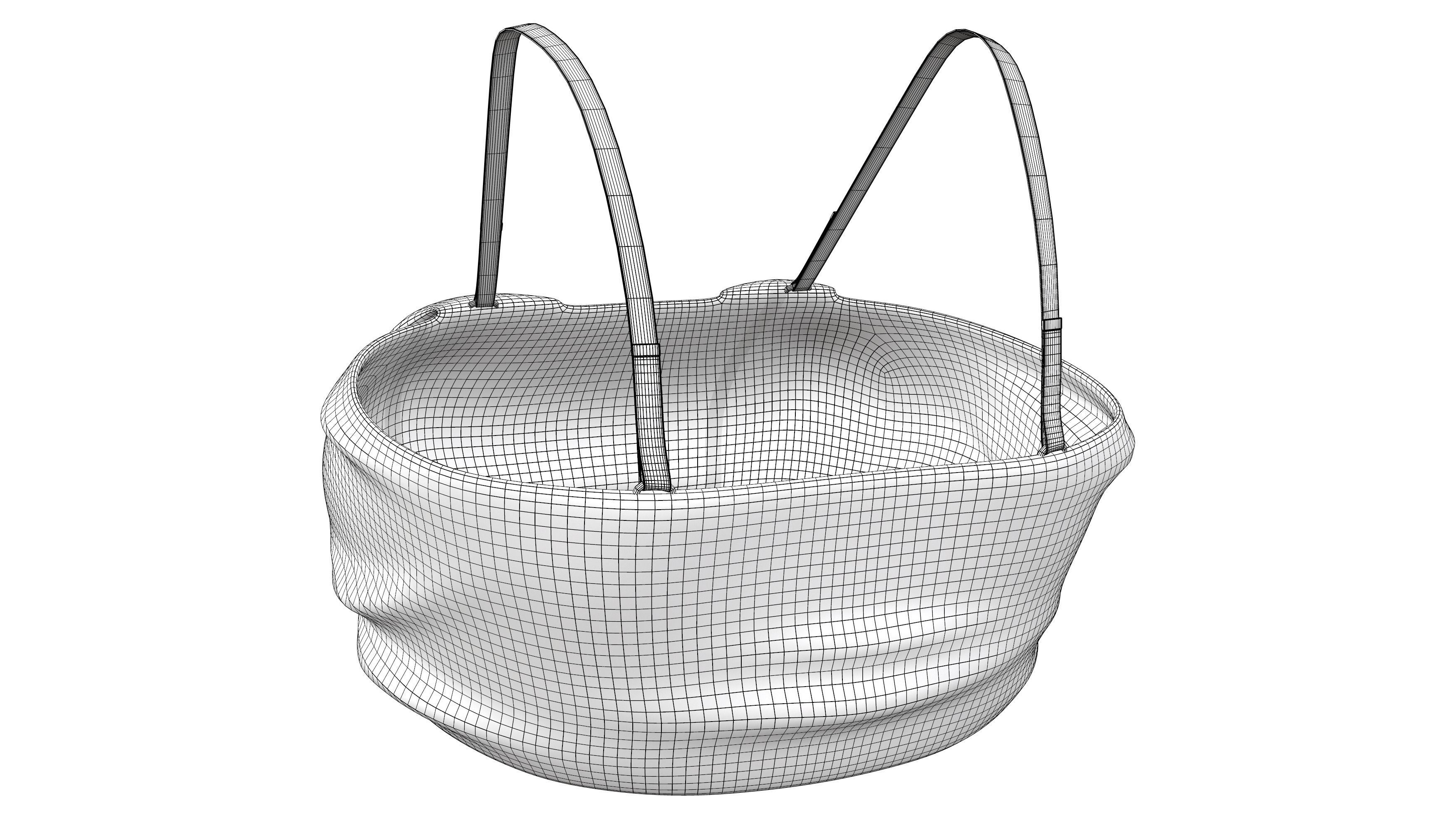 Plush Bralet Top Low-poly 3D model_6