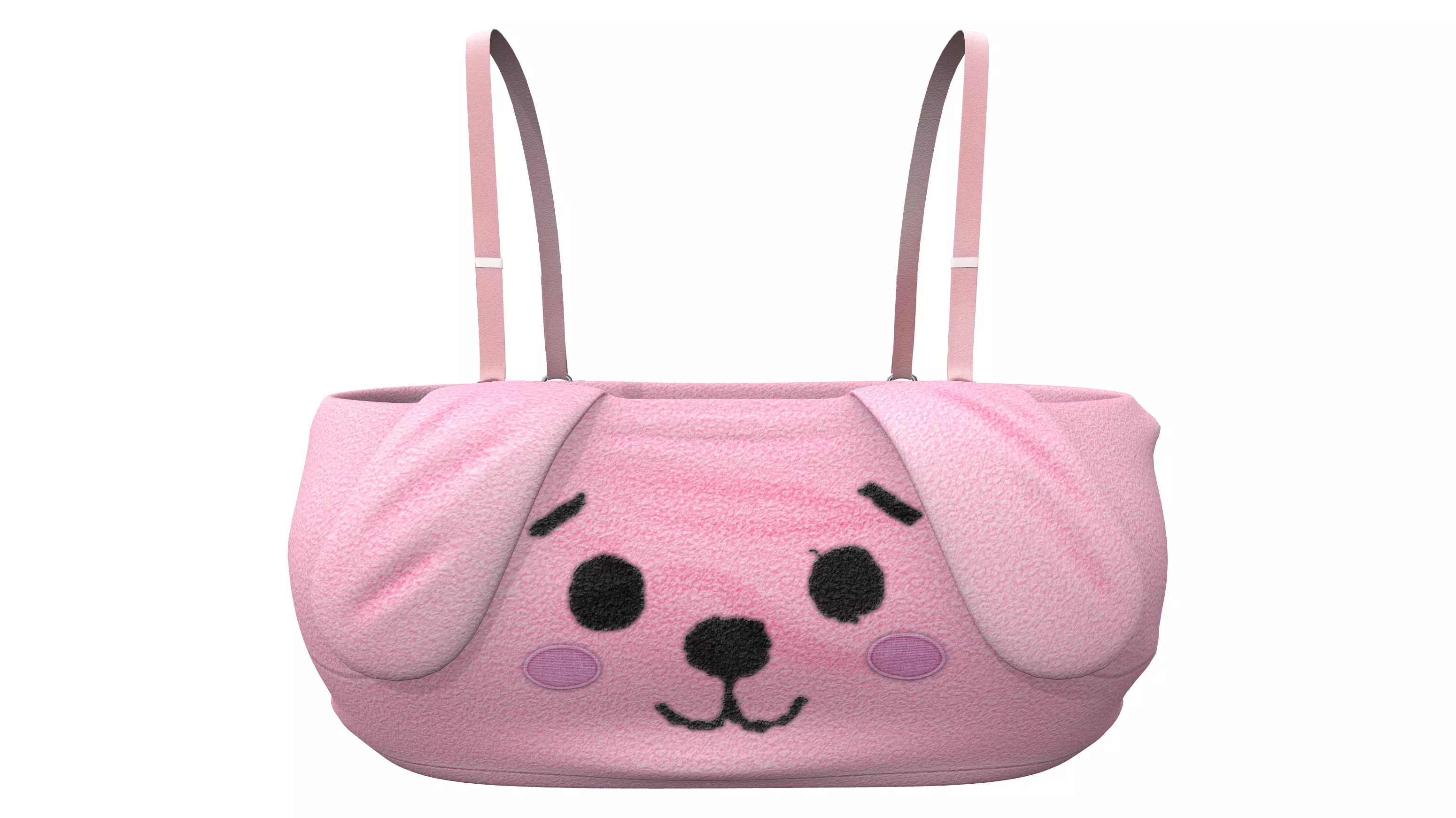 Plush Bralet Top Low-poly 3D model_0