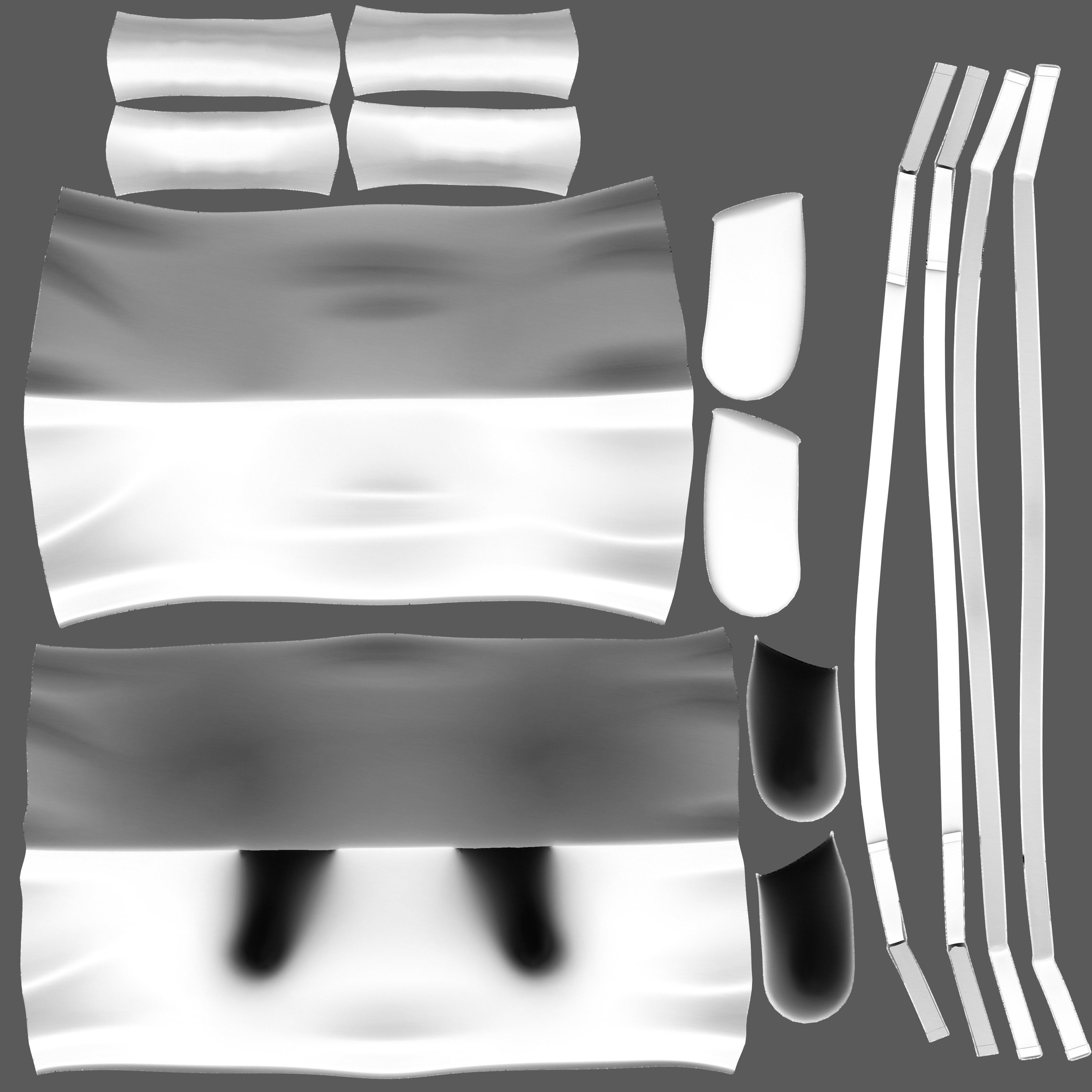 Plush Bralet Top Low-poly 3D model_11