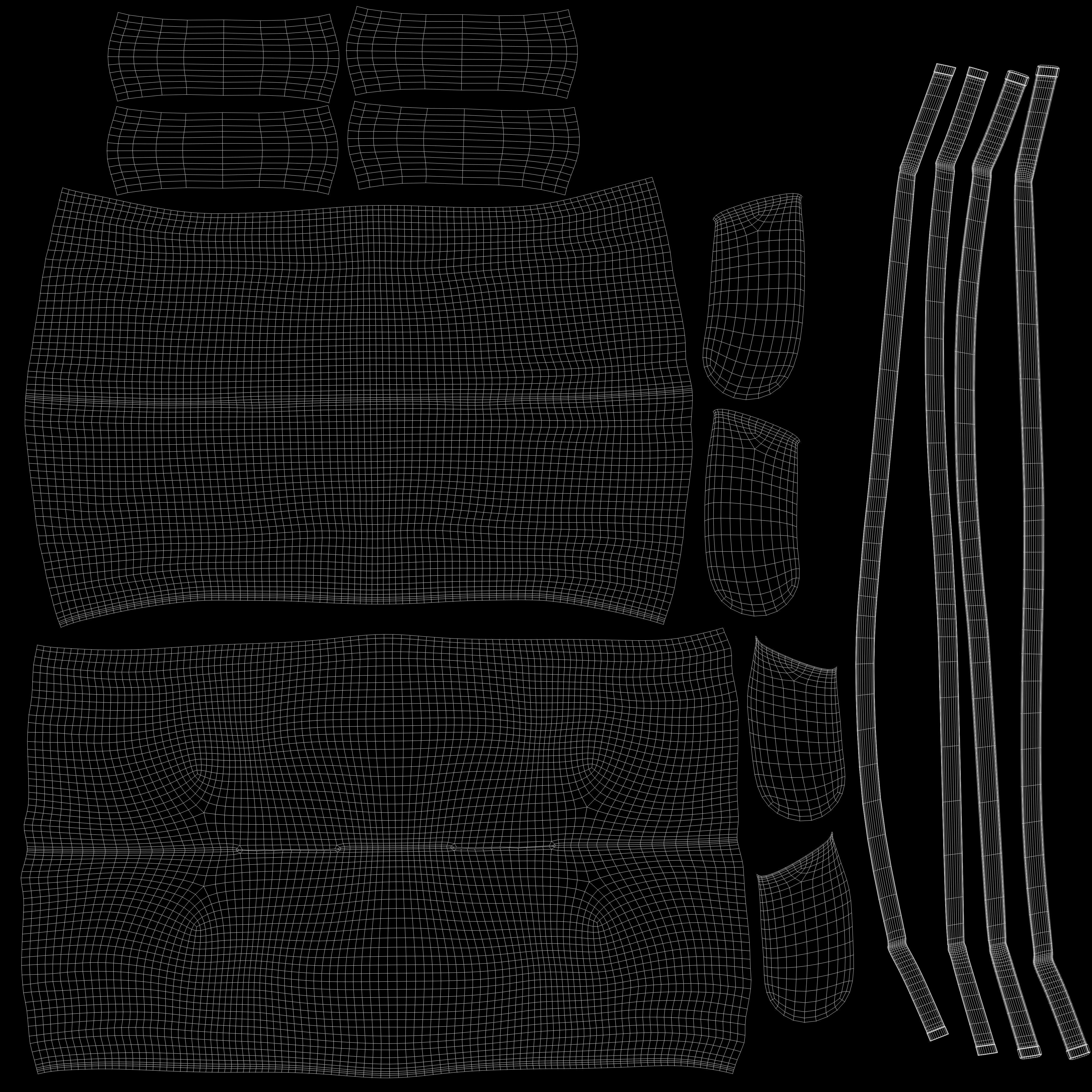 Plush Bralet Top Low-poly 3D model_12