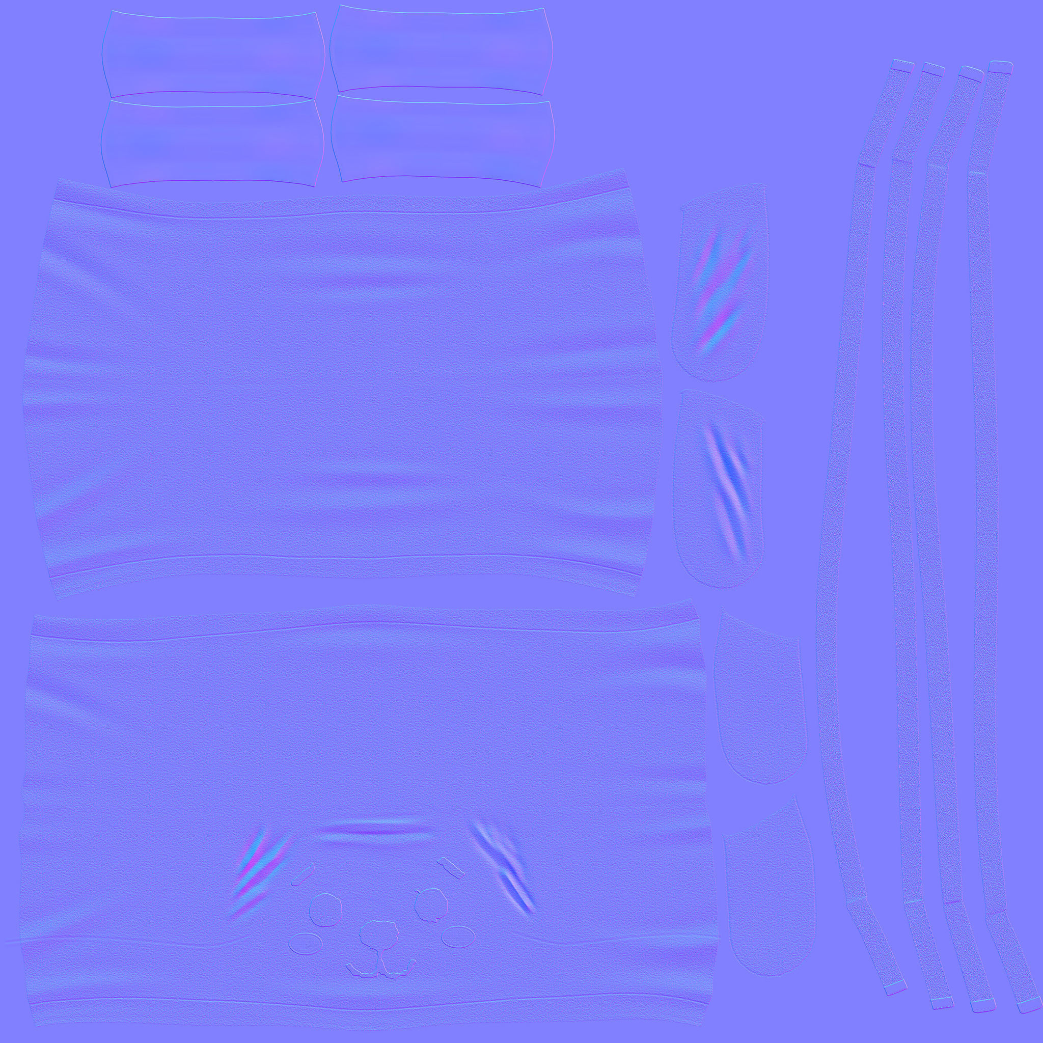 Plush Bralet Top Low-poly 3D model_9