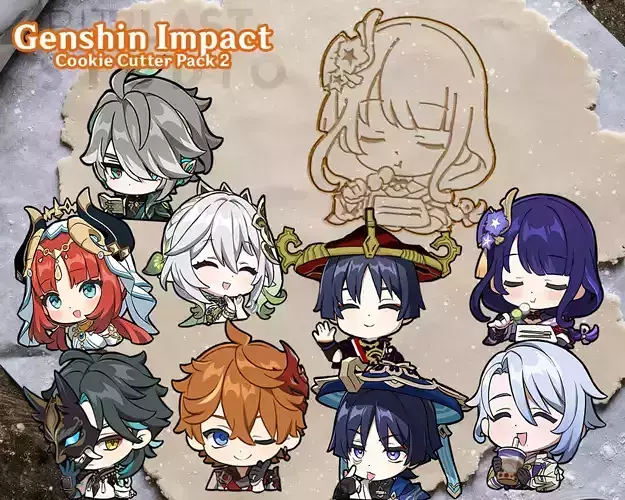 Genshin Impact Cookie Cutters Pack 2