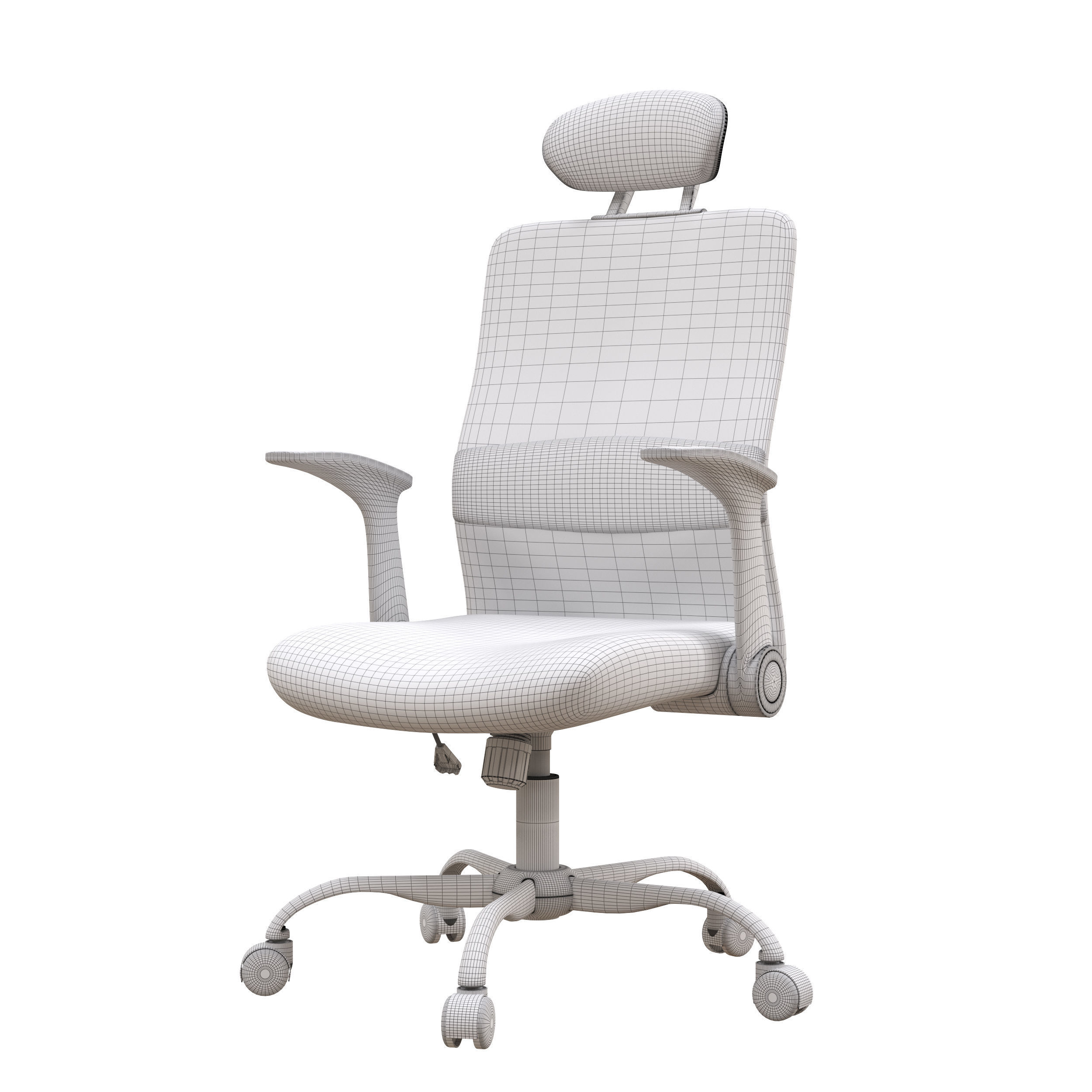 Office chair 3D model_3