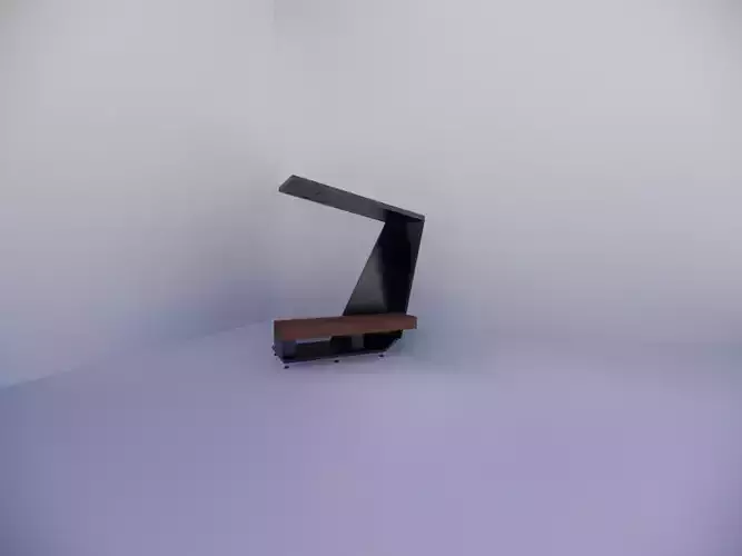 Bench desk with lamp