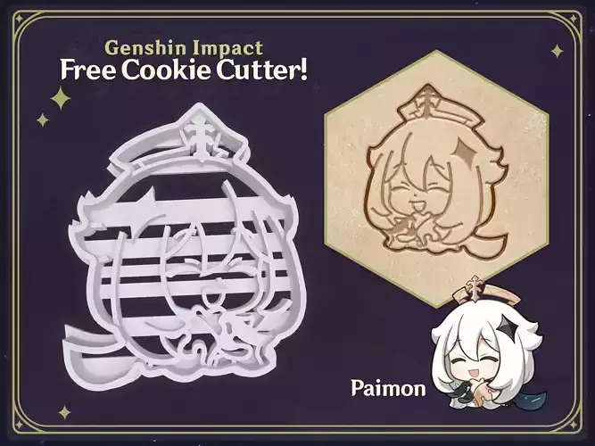 Genshin Impact Paimon Cookie Cutter Free 3D print model