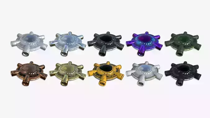 10 Alien Spaceship UFO J Collection - Sci Fi Spacecraft Design 