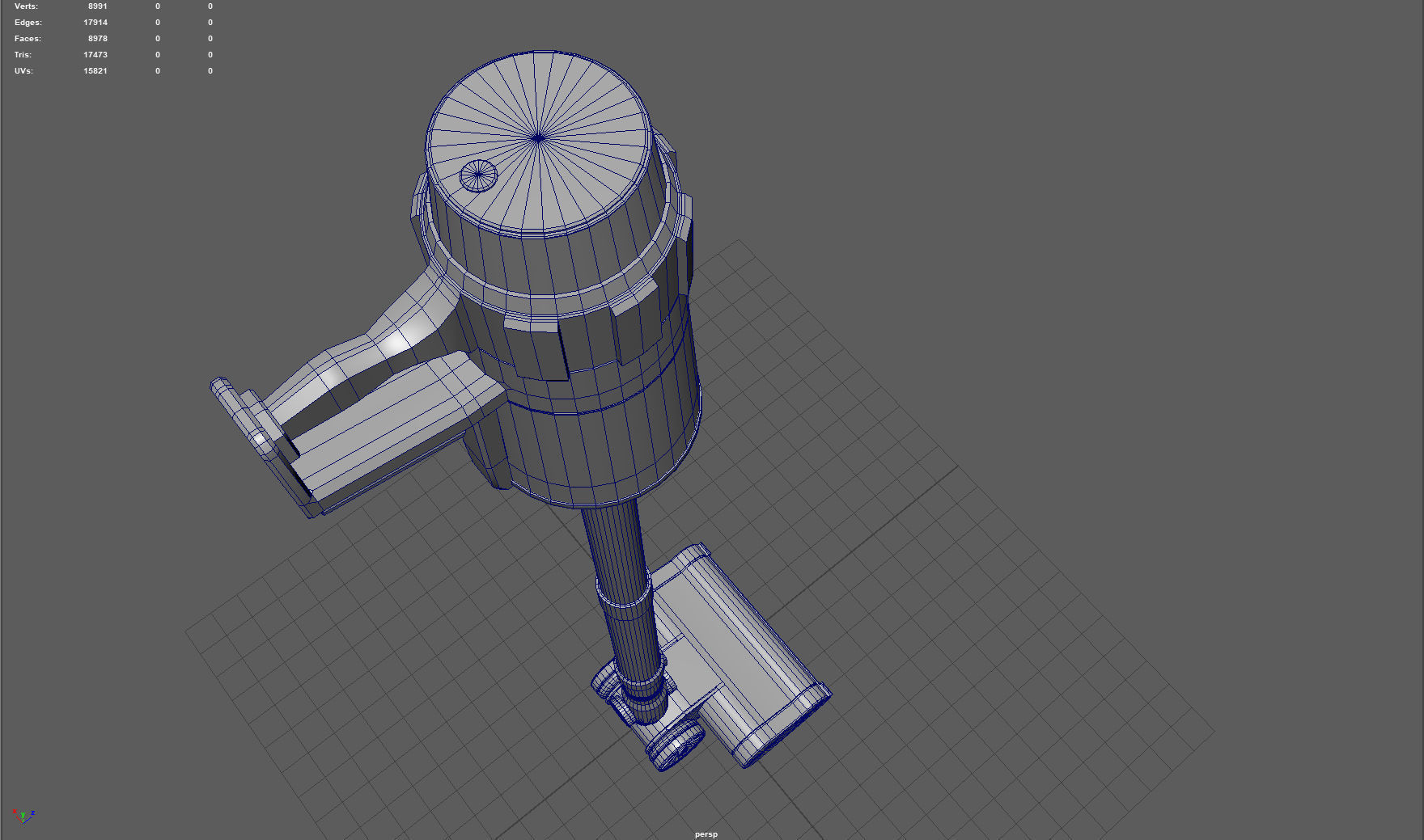 Cordless vacuum cleaner Low-poly 3D model_3