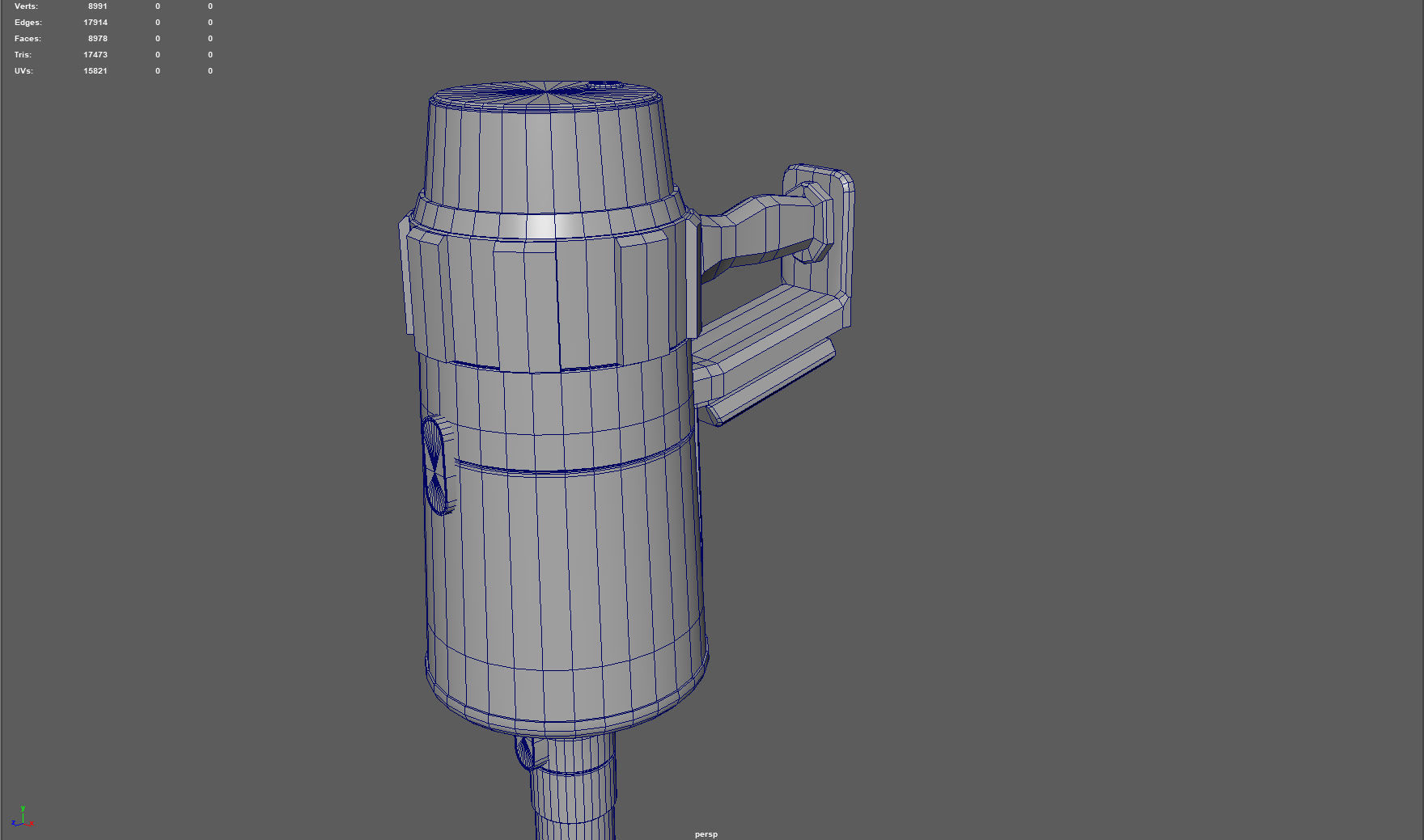 Cordless vacuum cleaner Low-poly 3D model_11