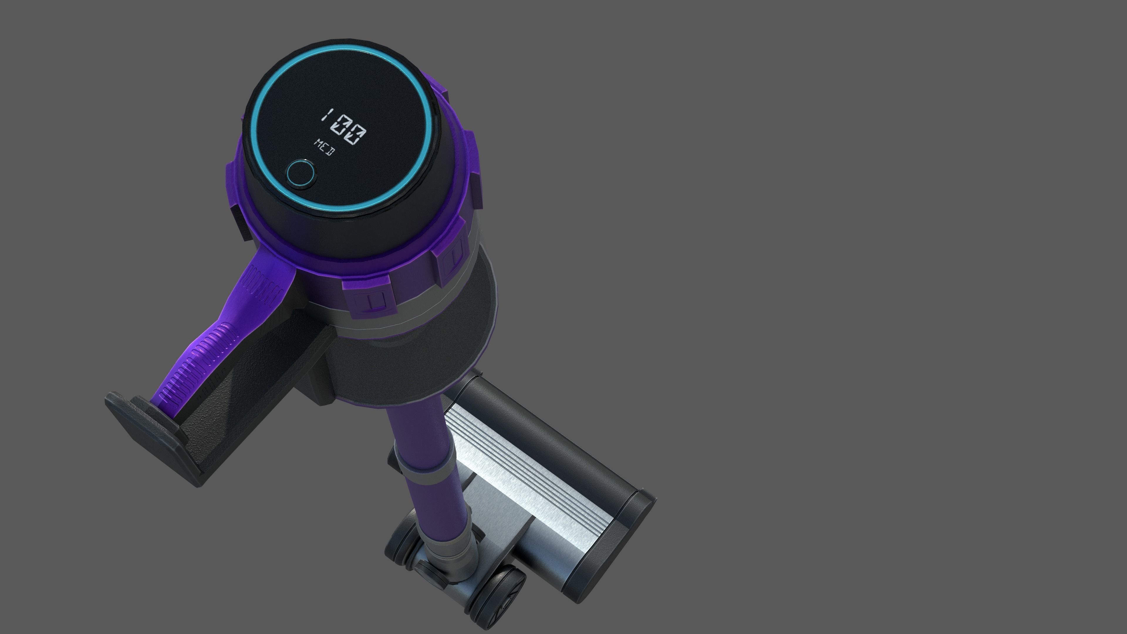 Cordless vacuum cleaner Low-poly 3D model_13