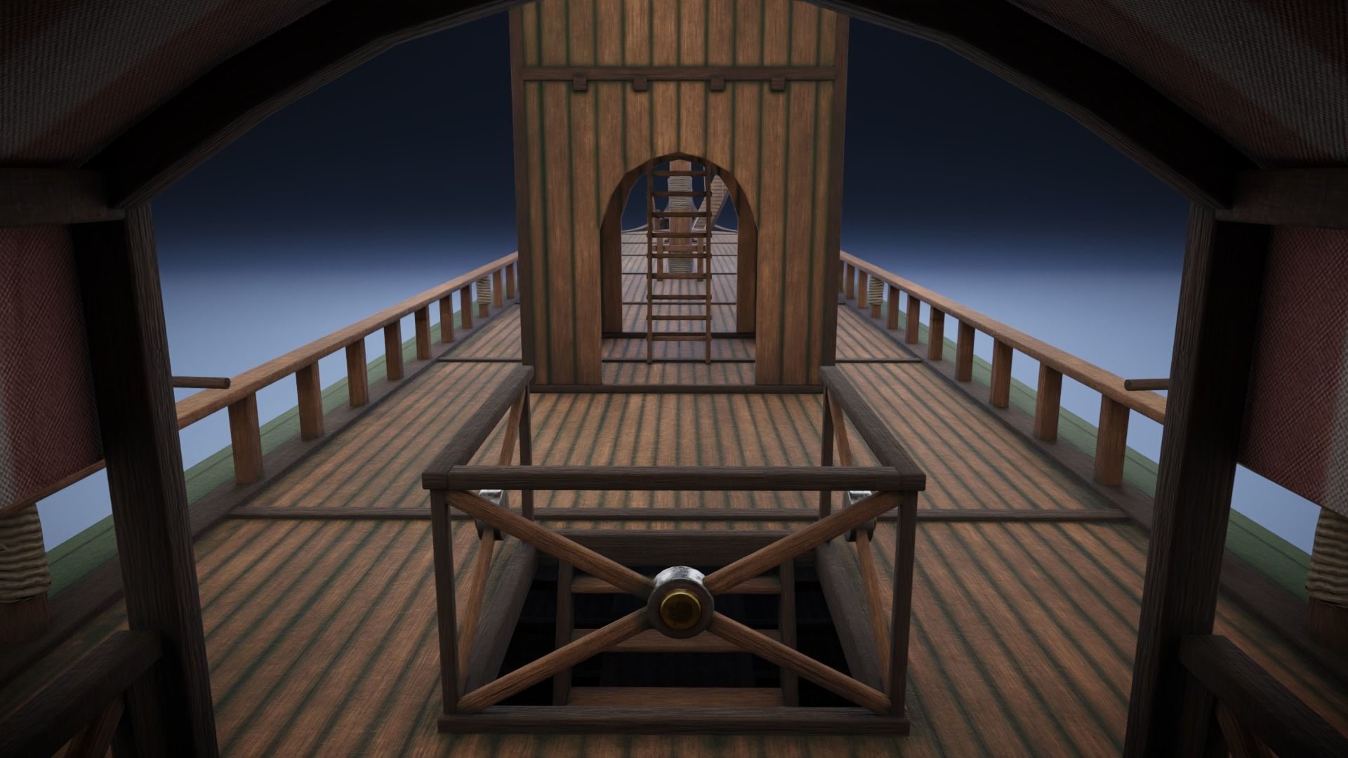 Roman Trireme Low-poly 3D model_8