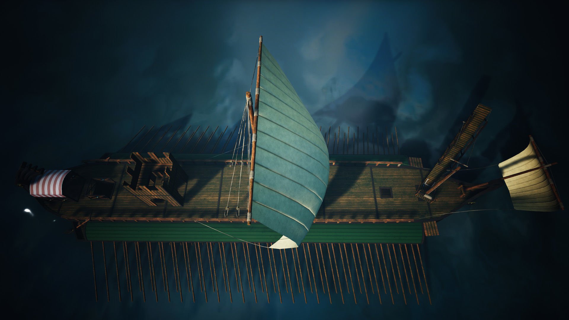 Roman Trireme Low-poly 3D model_20