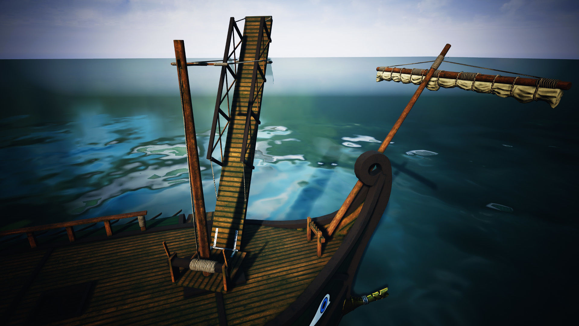 Roman Trireme Low-poly 3D model_19