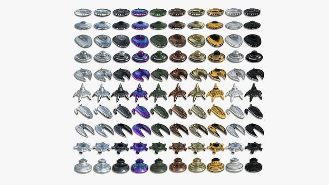 100 Alien Spaceships UFO Super Collection - Spacecraft Design 