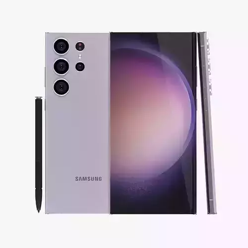 Samsung Galaxy S23 Ultra Lavender 3D model | CGTrader