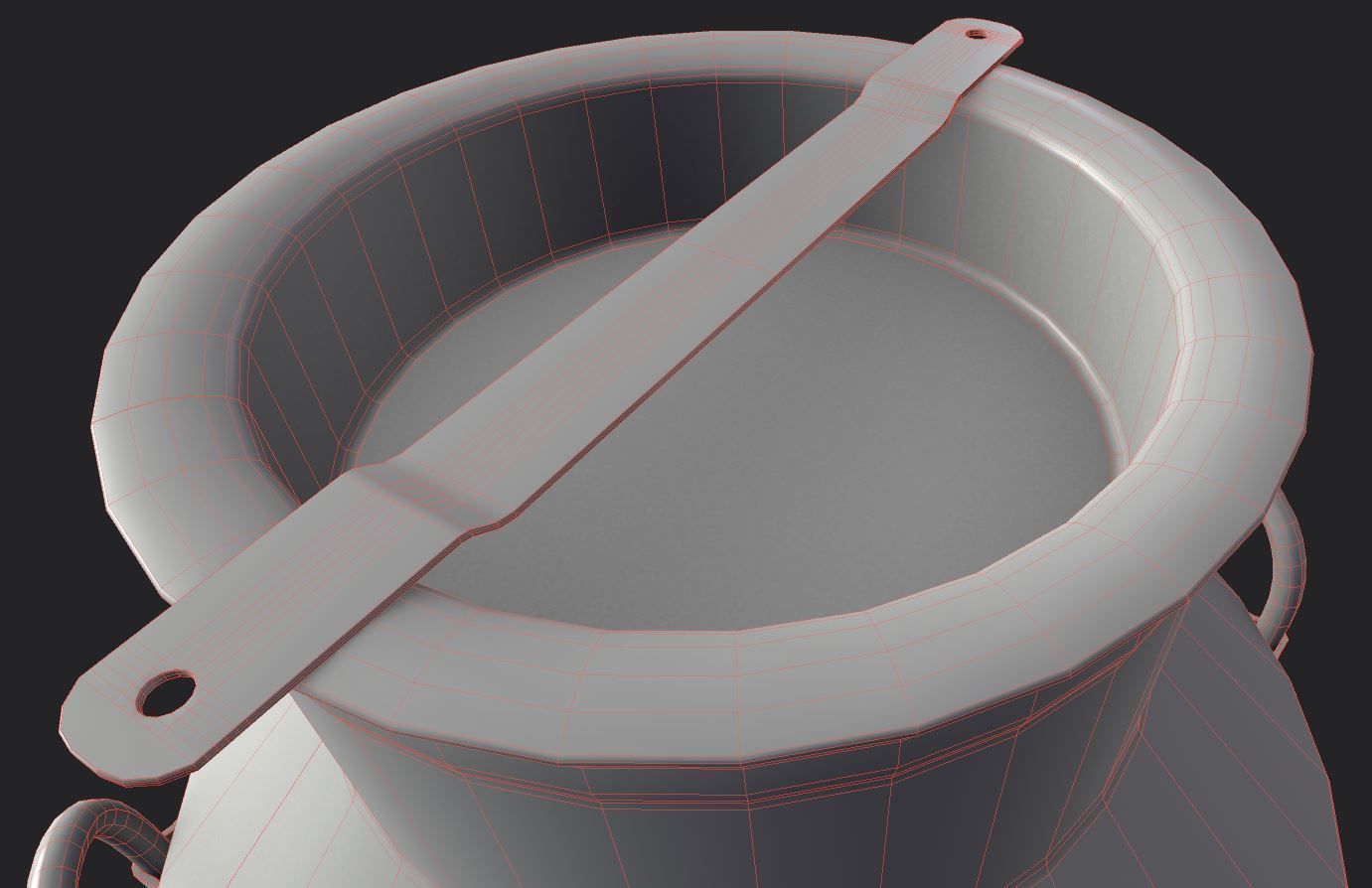 Old Milk Jug Low-poly 3D model_7
