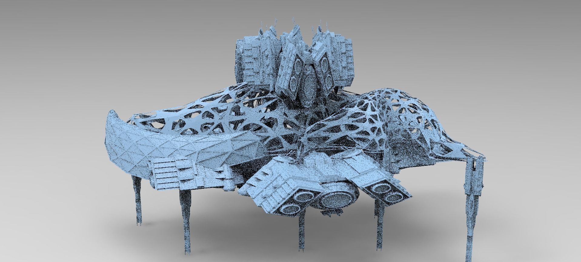 Alien Hybrid base design Exterior 1 3D model_1