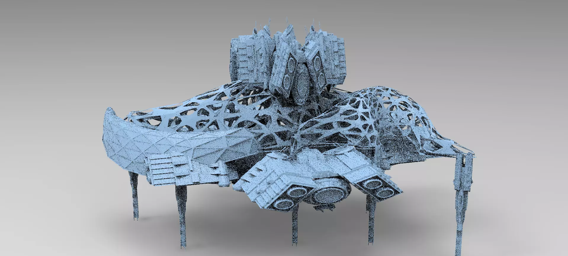 Alien Hybrid base design Exterior 1 3D model_0