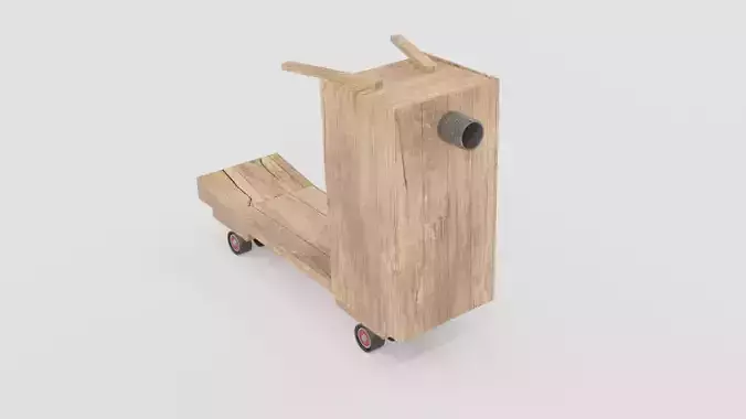 Primitive Hoverboard 1955 - Back to the Future 3D model