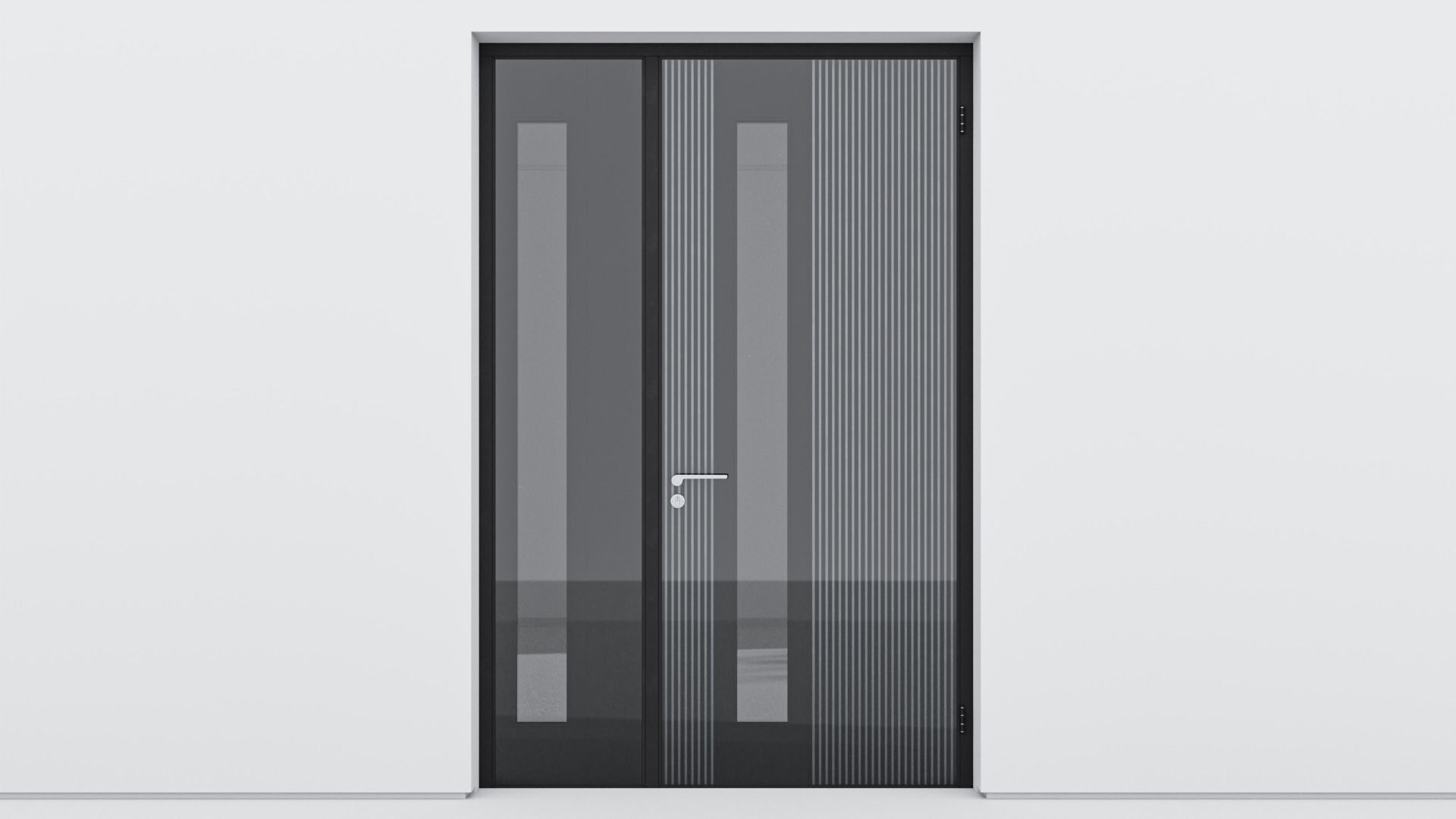Aluminium door 122 3D model_1
