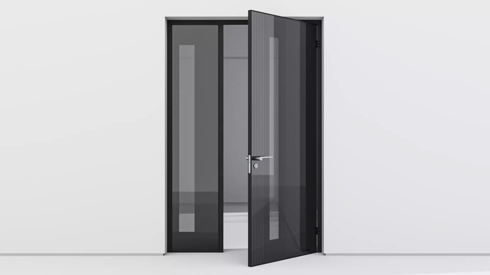 Aluminium door 122 3D model_0