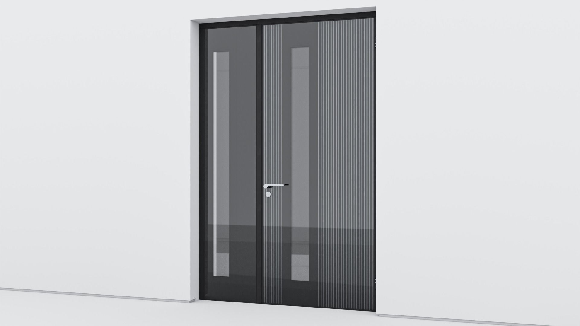 Aluminium door 122 3D model_2