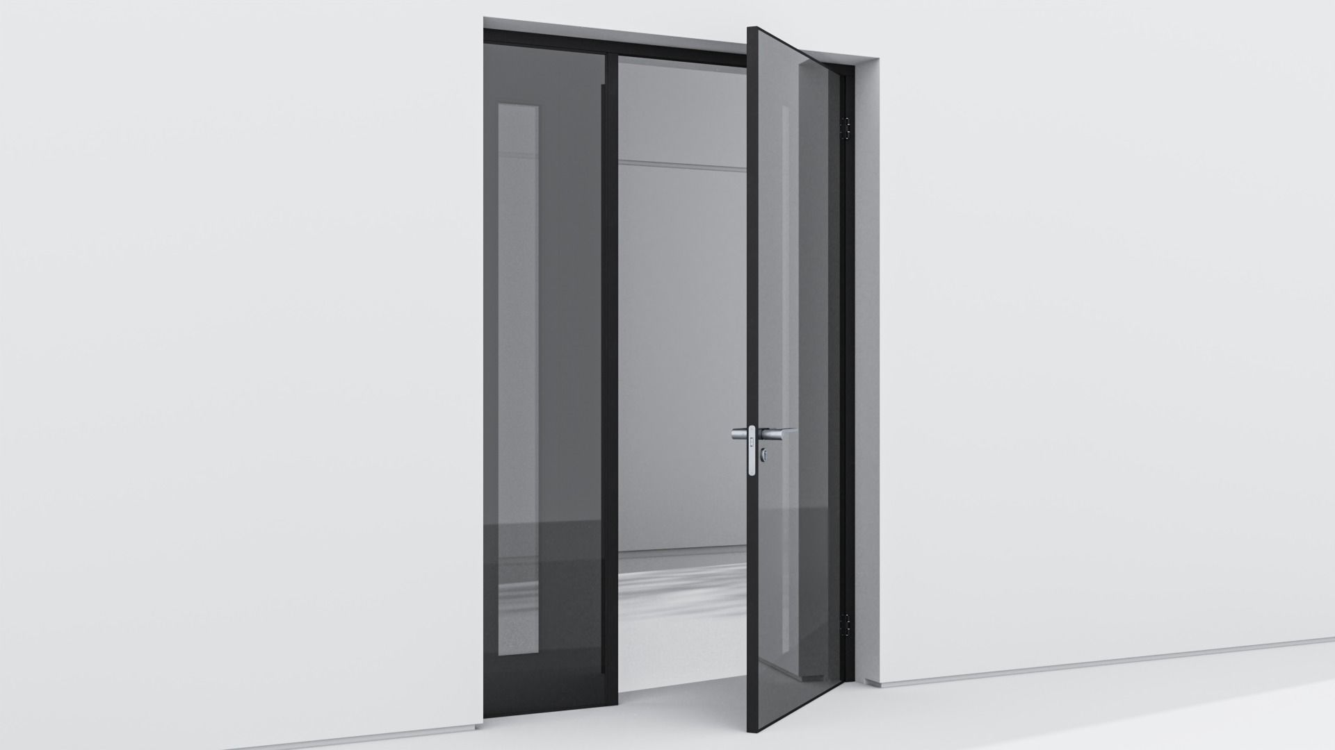 Aluminium door 122 3D model_3